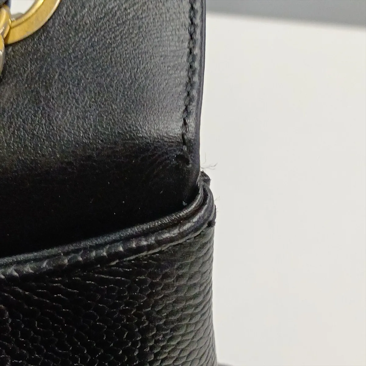 CC Filigree Caviar Skin Single Flap Double Chain Bag, Black with Gold Hardware, 24731957, serial number in the 24 range. — view 10
