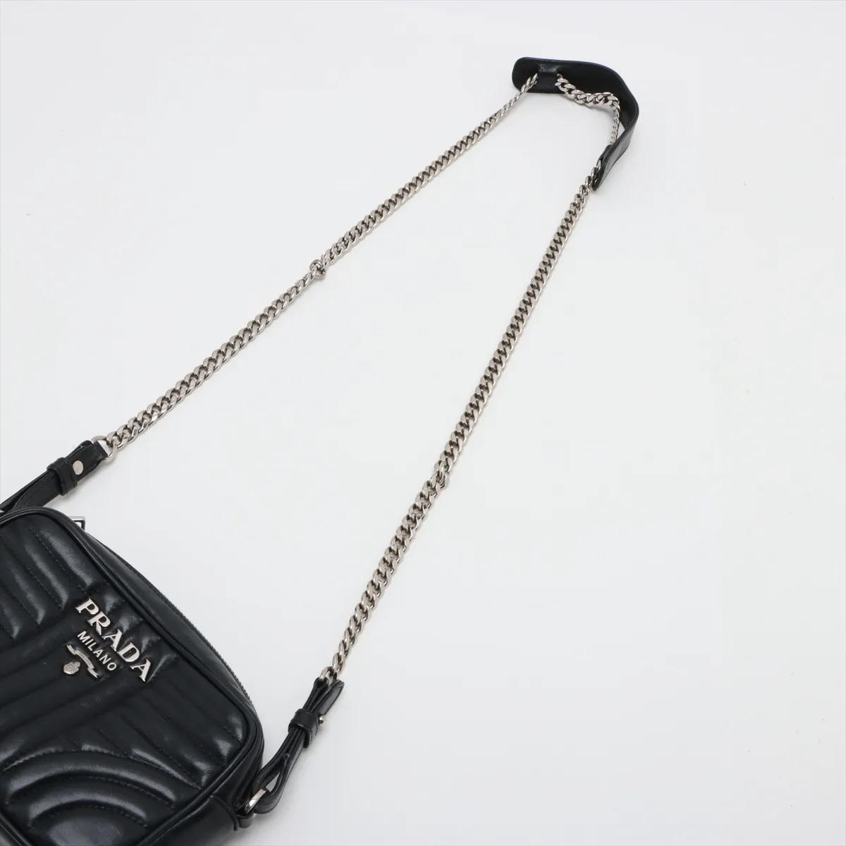 diagram leather chain shoulder bag black — view 5
