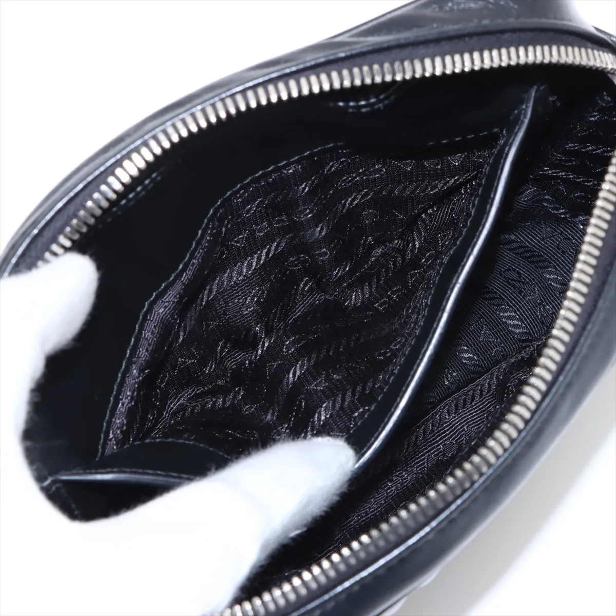 diagram leather chain shoulder bag black — view 7