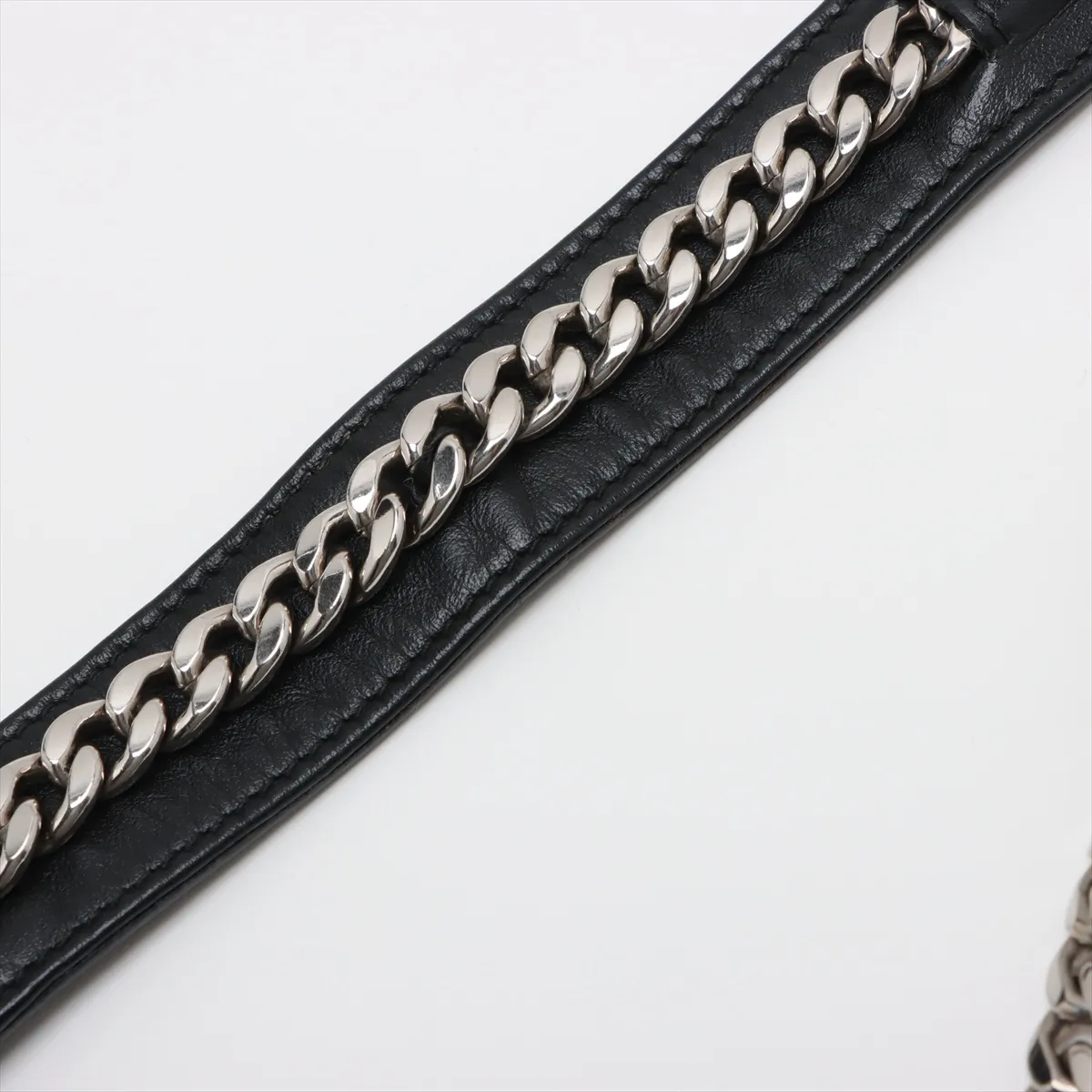 diagram leather chain shoulder bag black — view 9