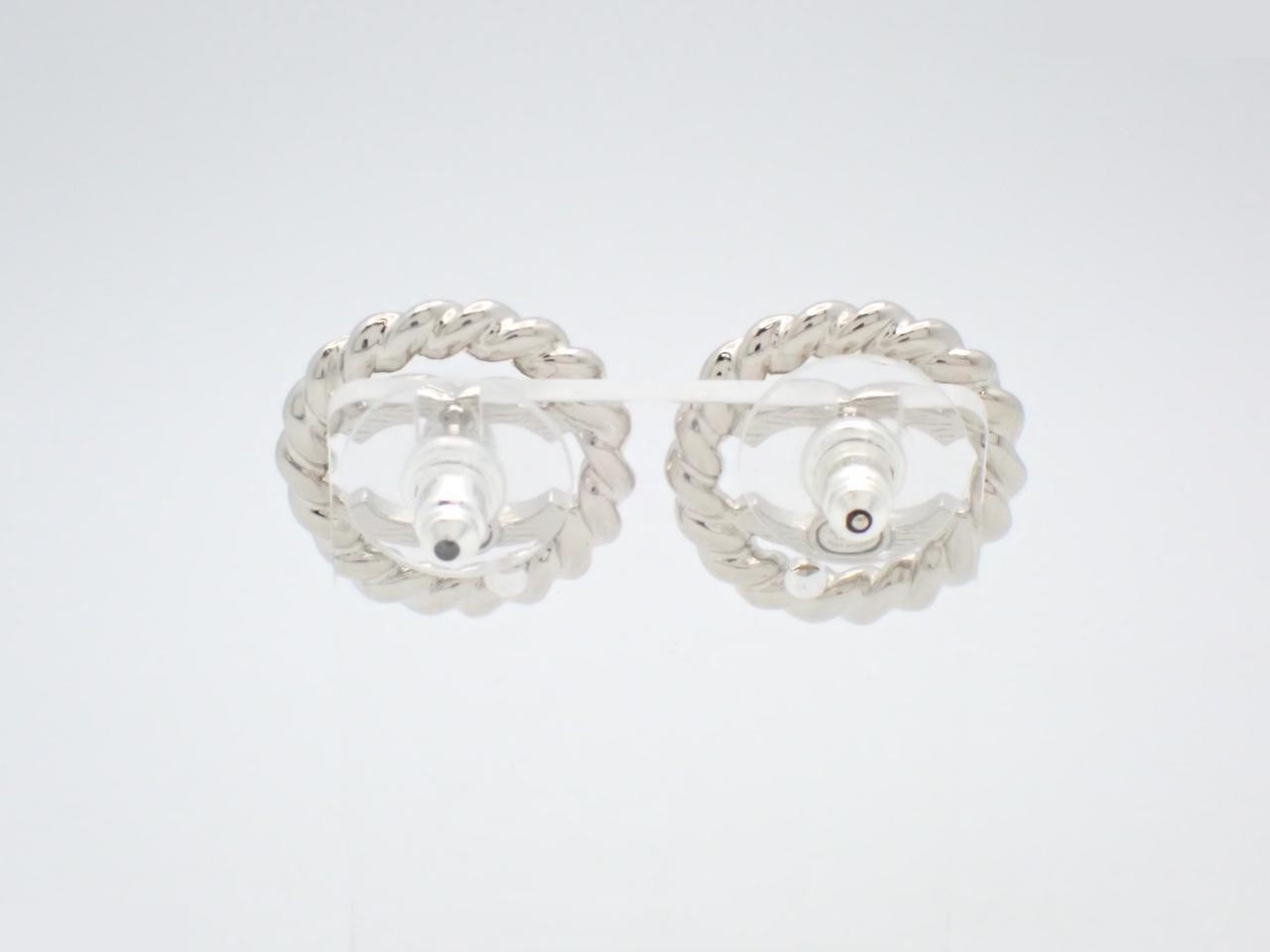 earrings, L25C, Coco Mark, silver. — view 2