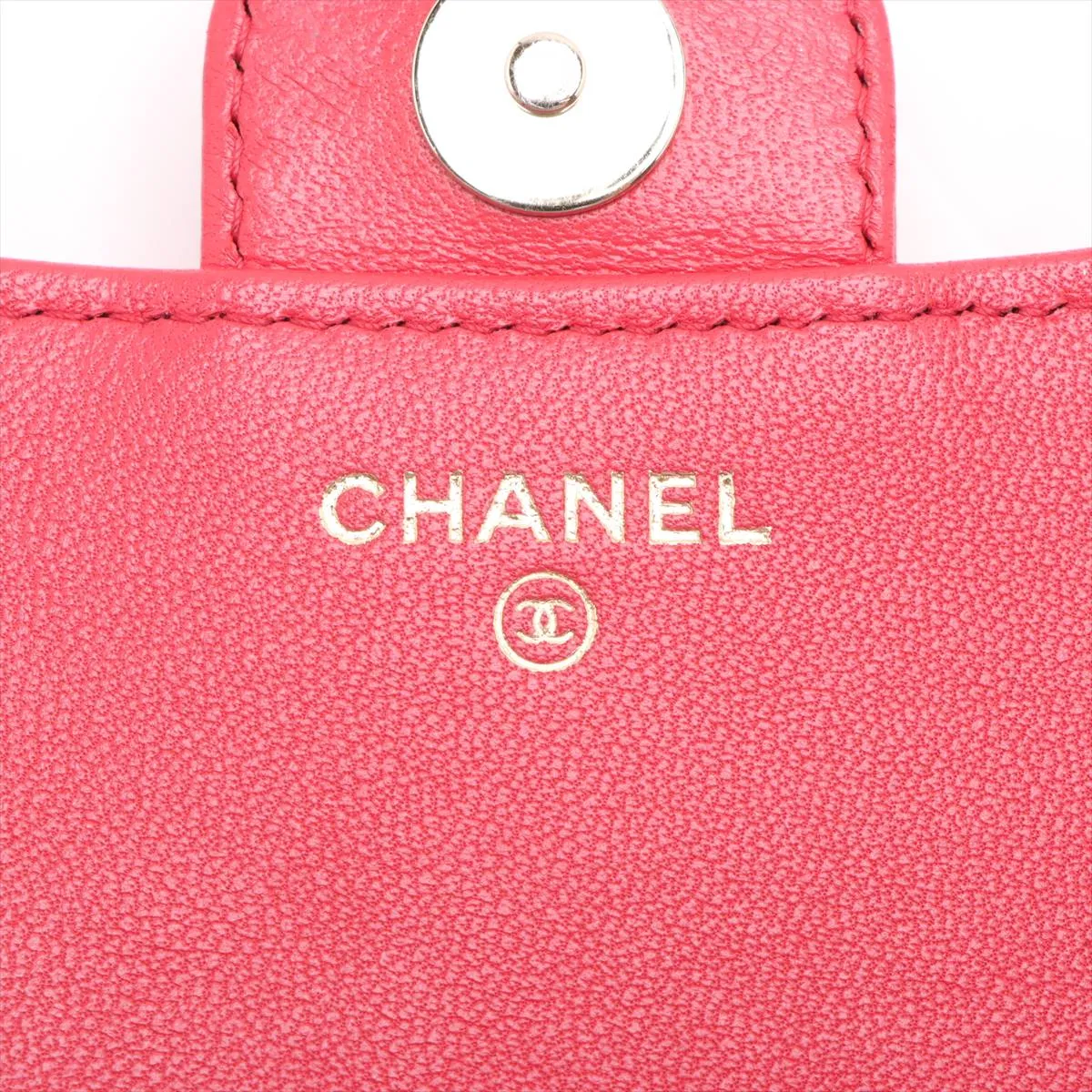 Matelassé Lambskin Chain Wallet, Pink, Gold Hardware, U735TPBA, ​​Random Serial Number — view 11