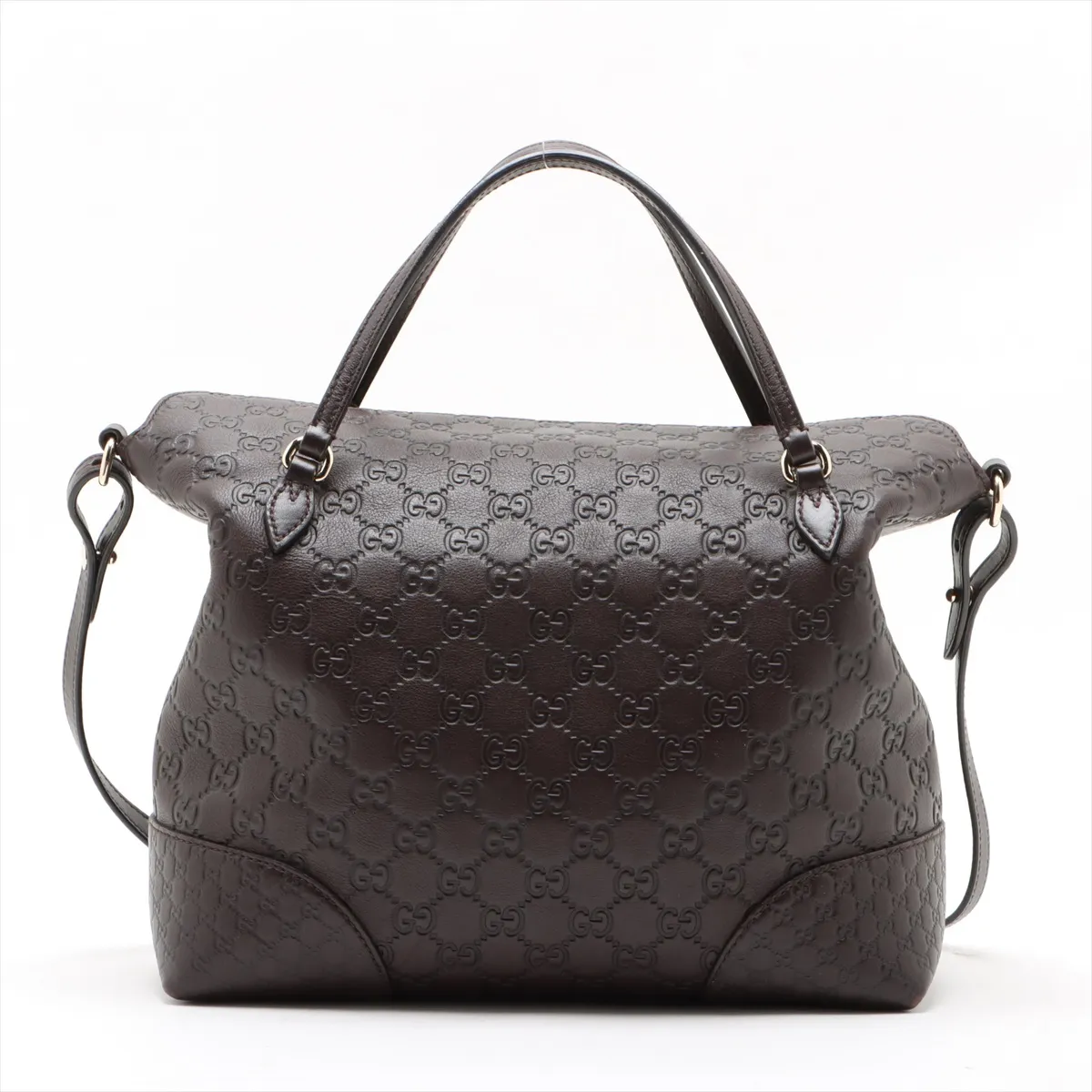 Guccisima Brie Leather 2WAY Handbag Brown 353120 — view 2