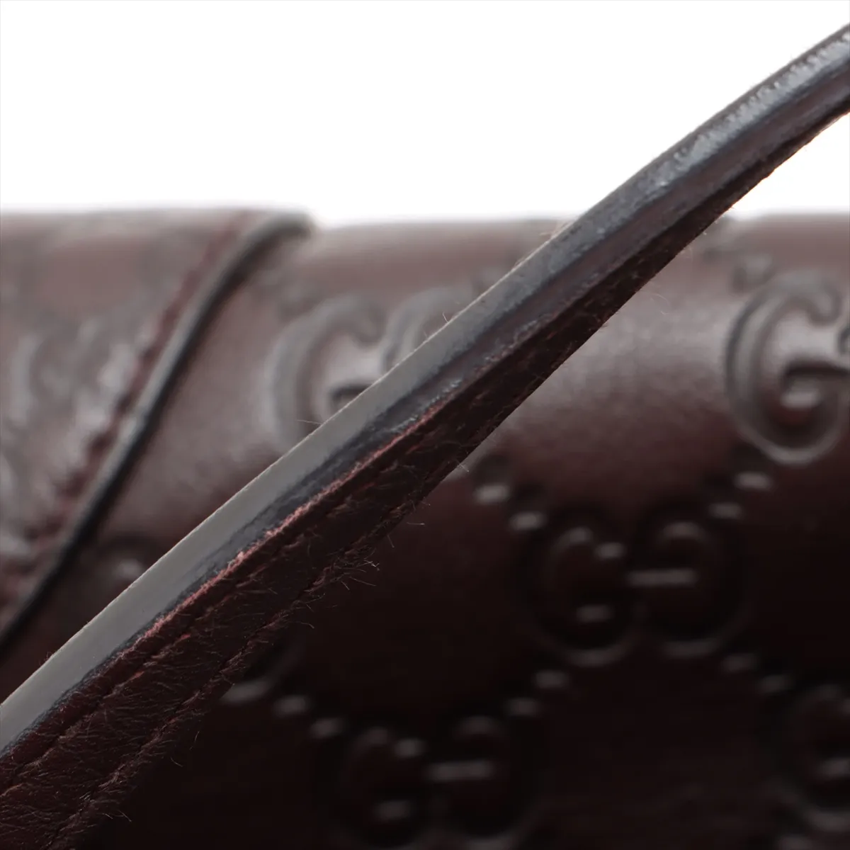 Guccisima Brie Leather 2WAY Handbag Brown 353120 — view 13