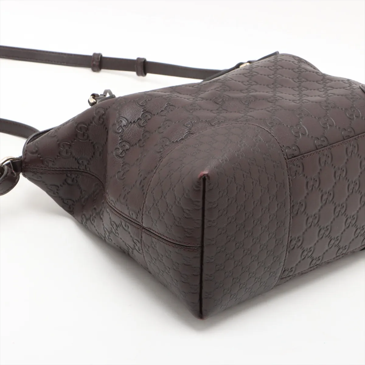 Guccisima Brie Leather 2WAY Handbag Brown 353120 — view 4