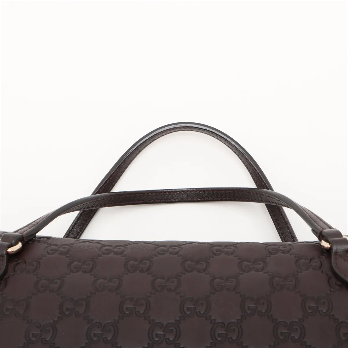 Guccisima Brie Leather 2WAY Handbag Brown 353120 — view 6