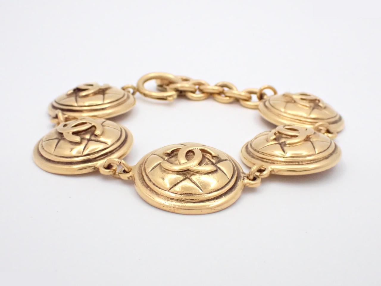 Coco Mark Matelassé Bracelet, engraved, wrist circumference approximately 22cm
