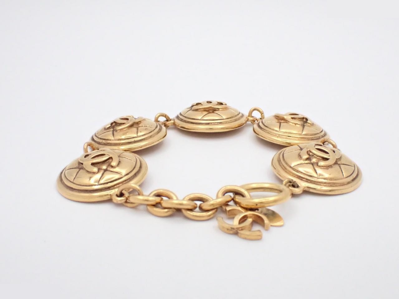 Coco Mark Matelassé Bracelet, engraved, wrist circumference approximately 22cm — view 2
