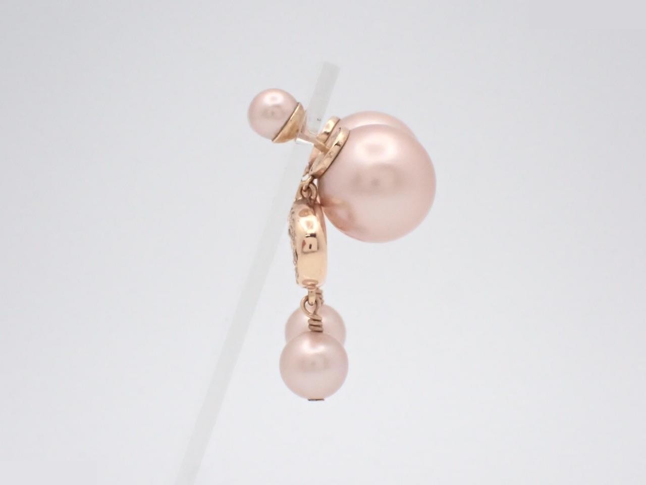 Pink gold earrings — view 3