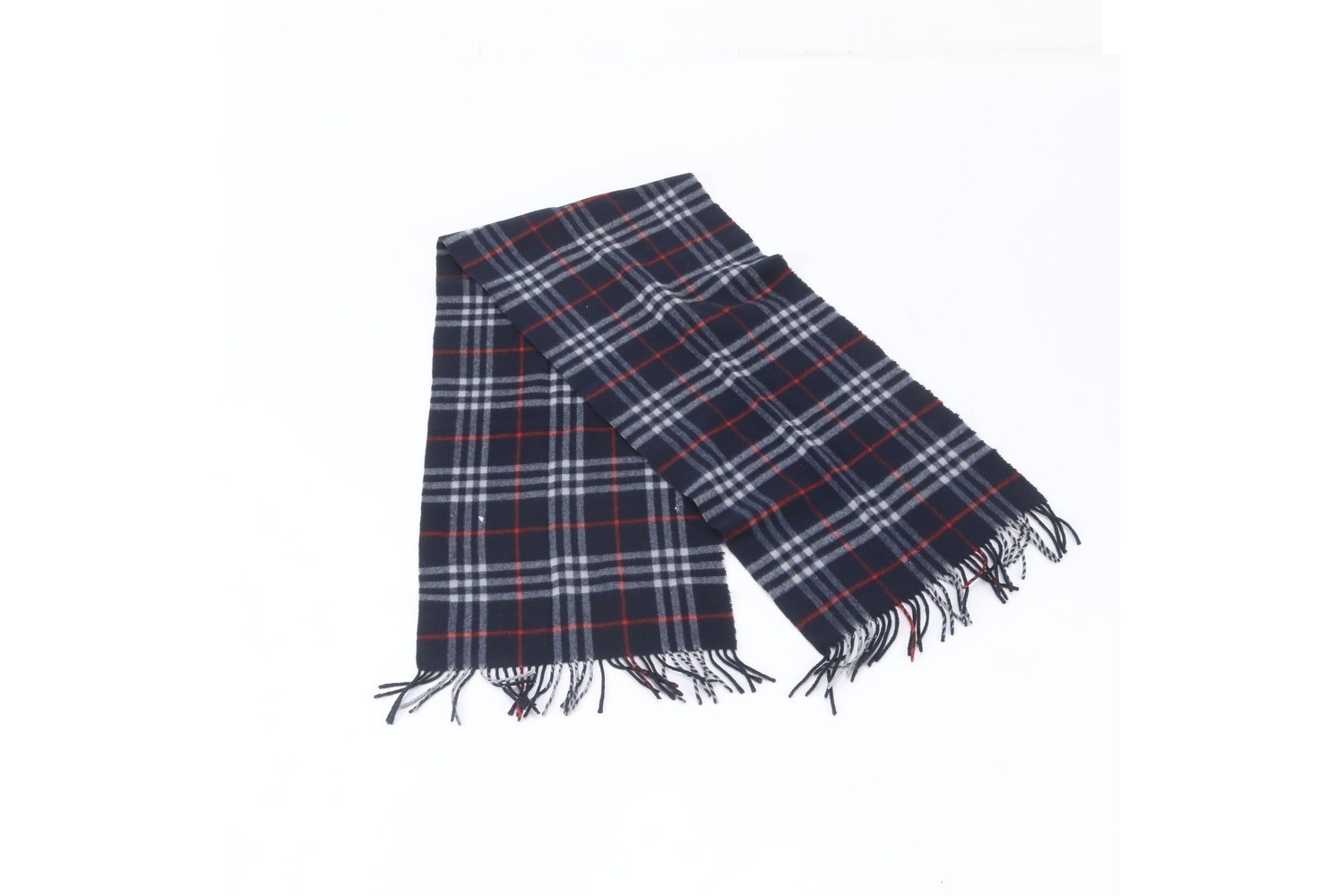 Tag attached, 100% cashmere, Nova Check pattern scarf. — view 2