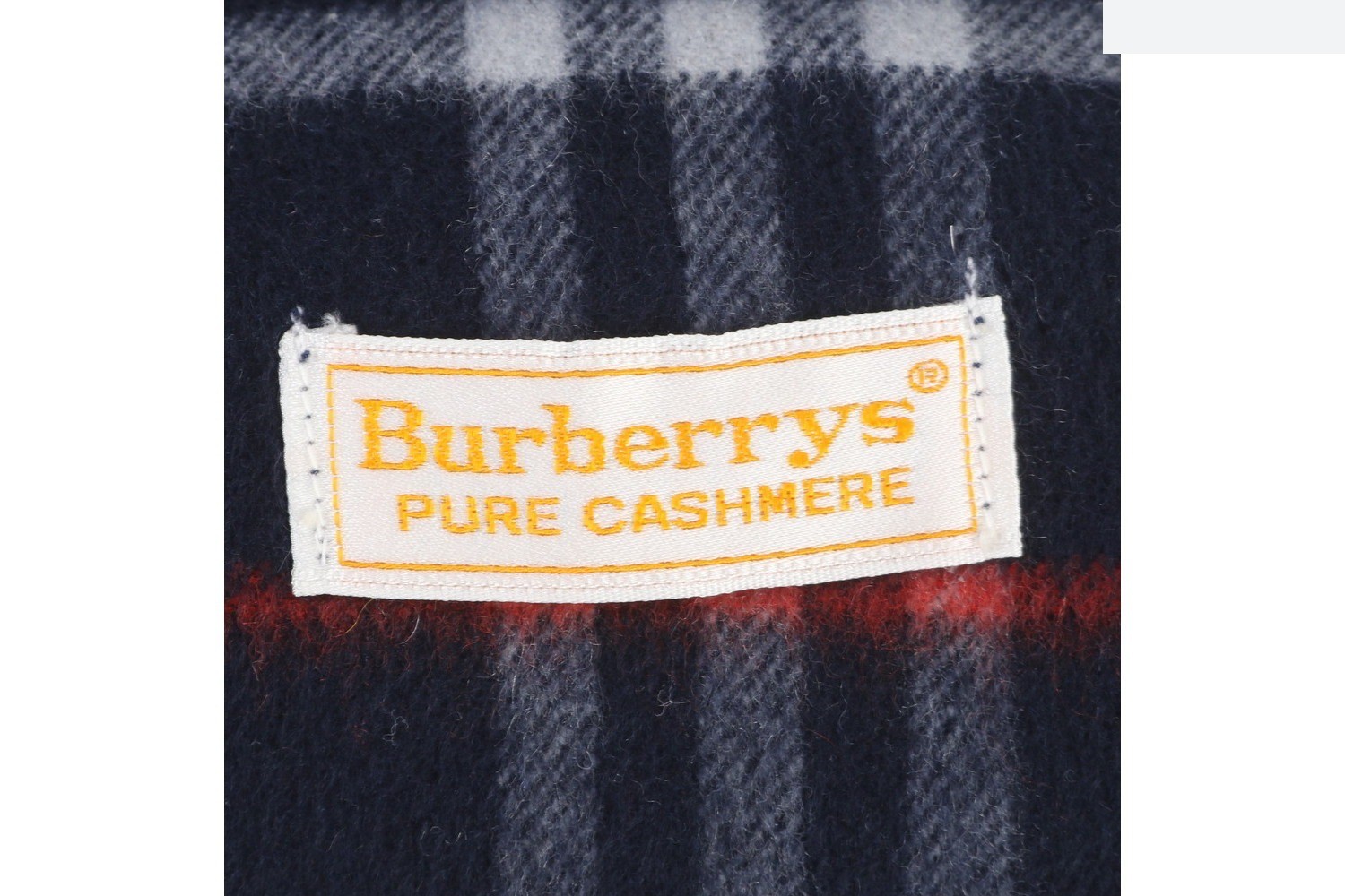 Tag attached, 100% cashmere, Nova Check pattern scarf. — view 5