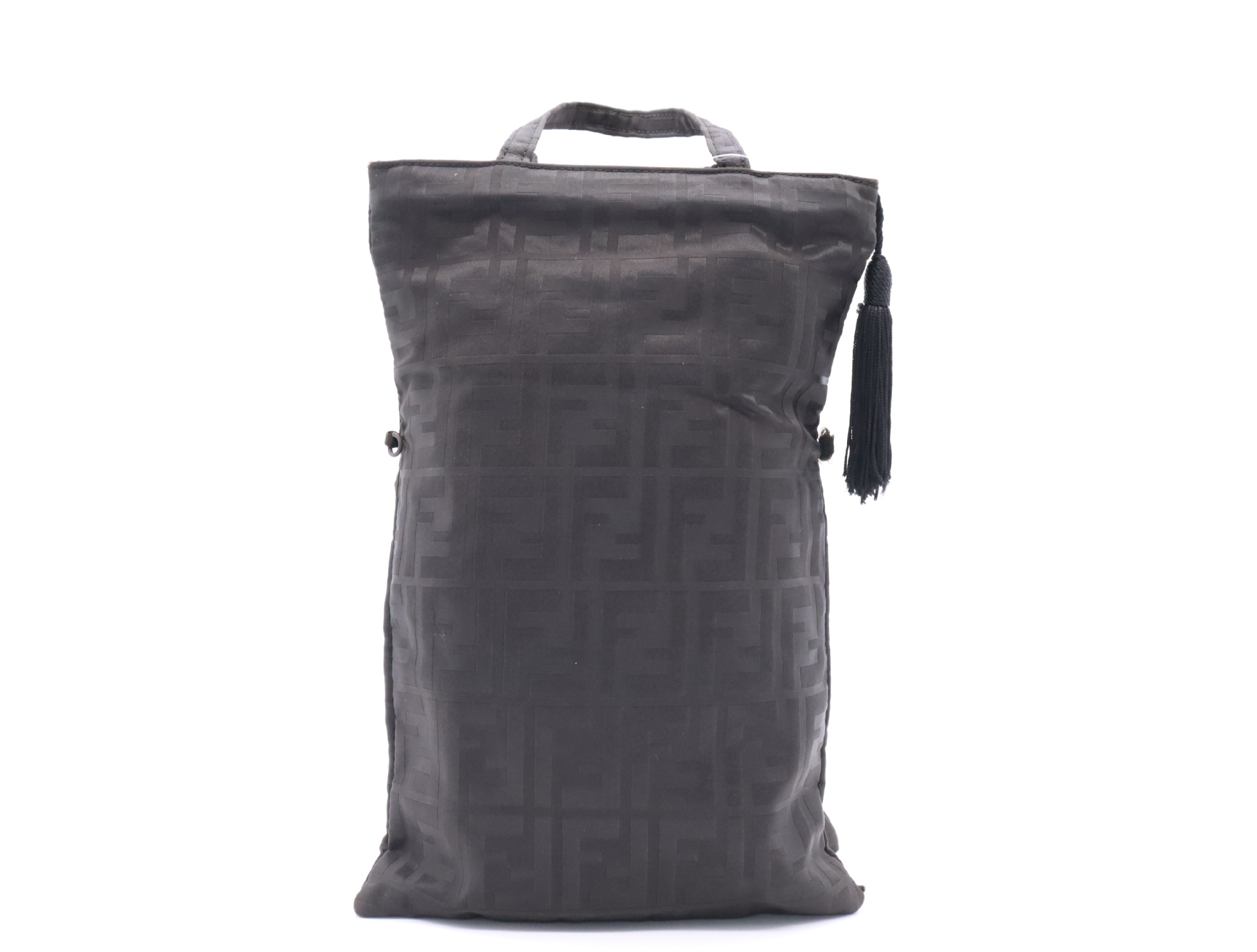 Nylon Zucca Handbag, Black — view 2