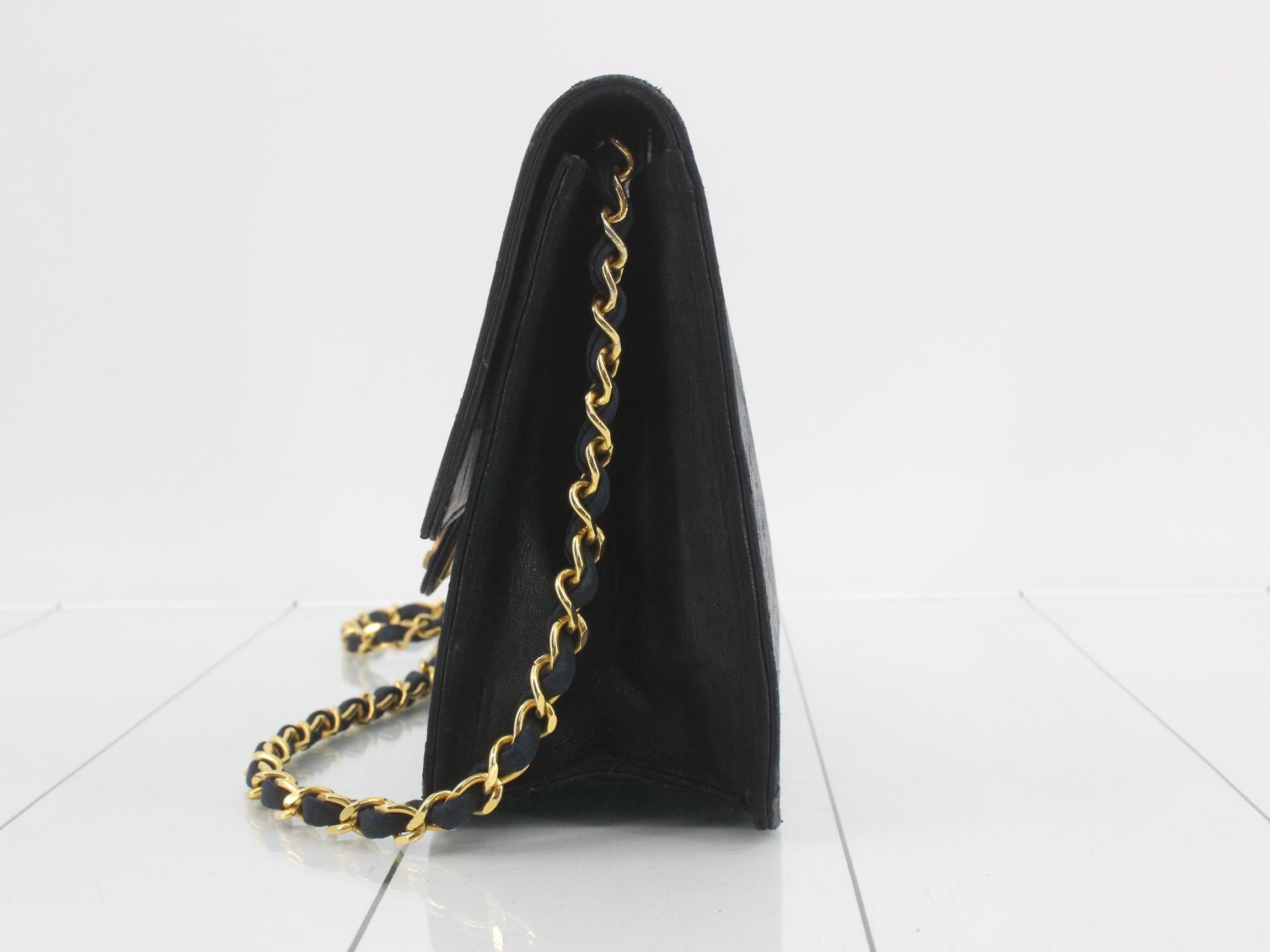 Matelassé Leather Chain Shoulder Bag — view 3