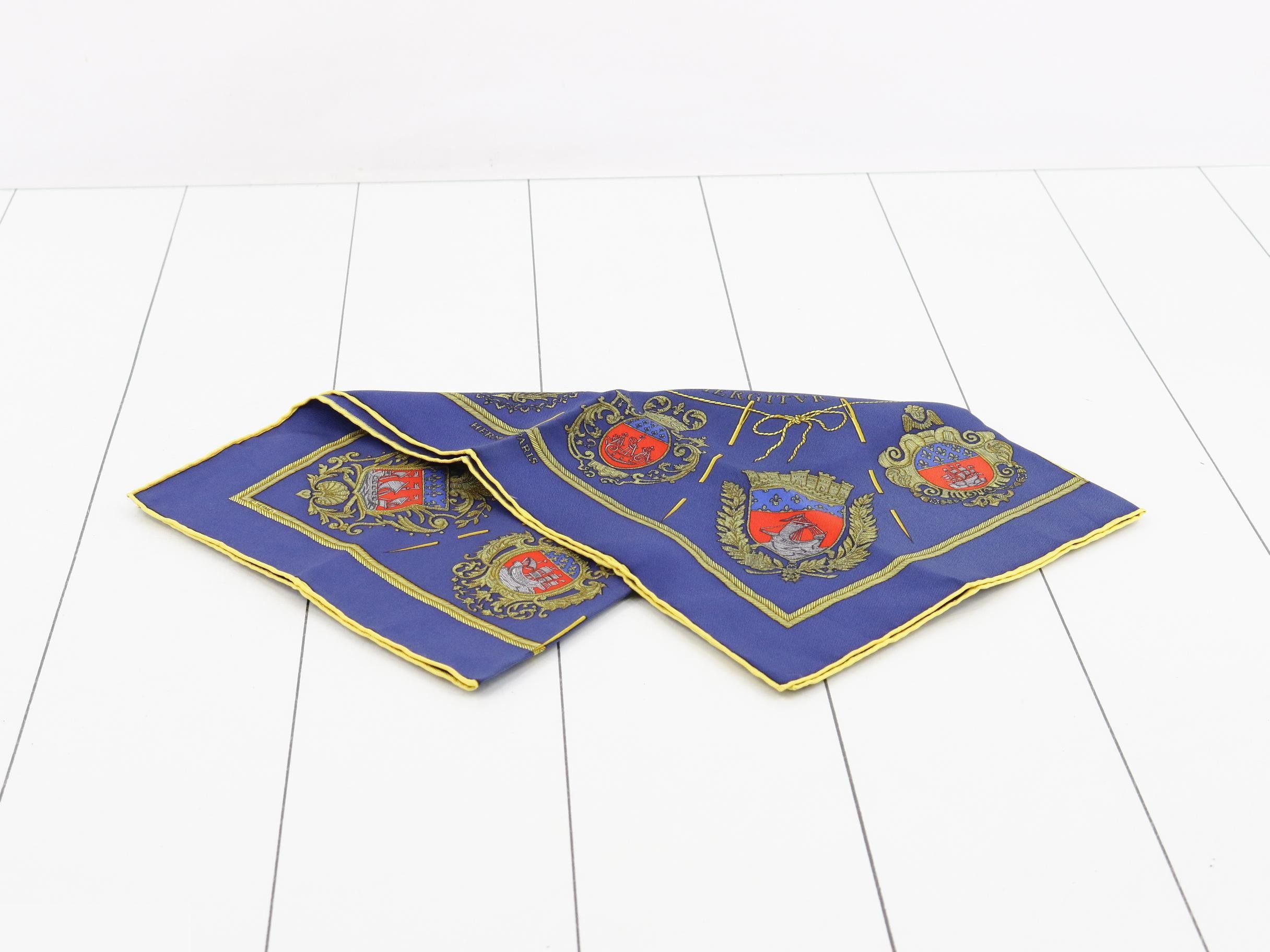 Navy carré scarf — view 2