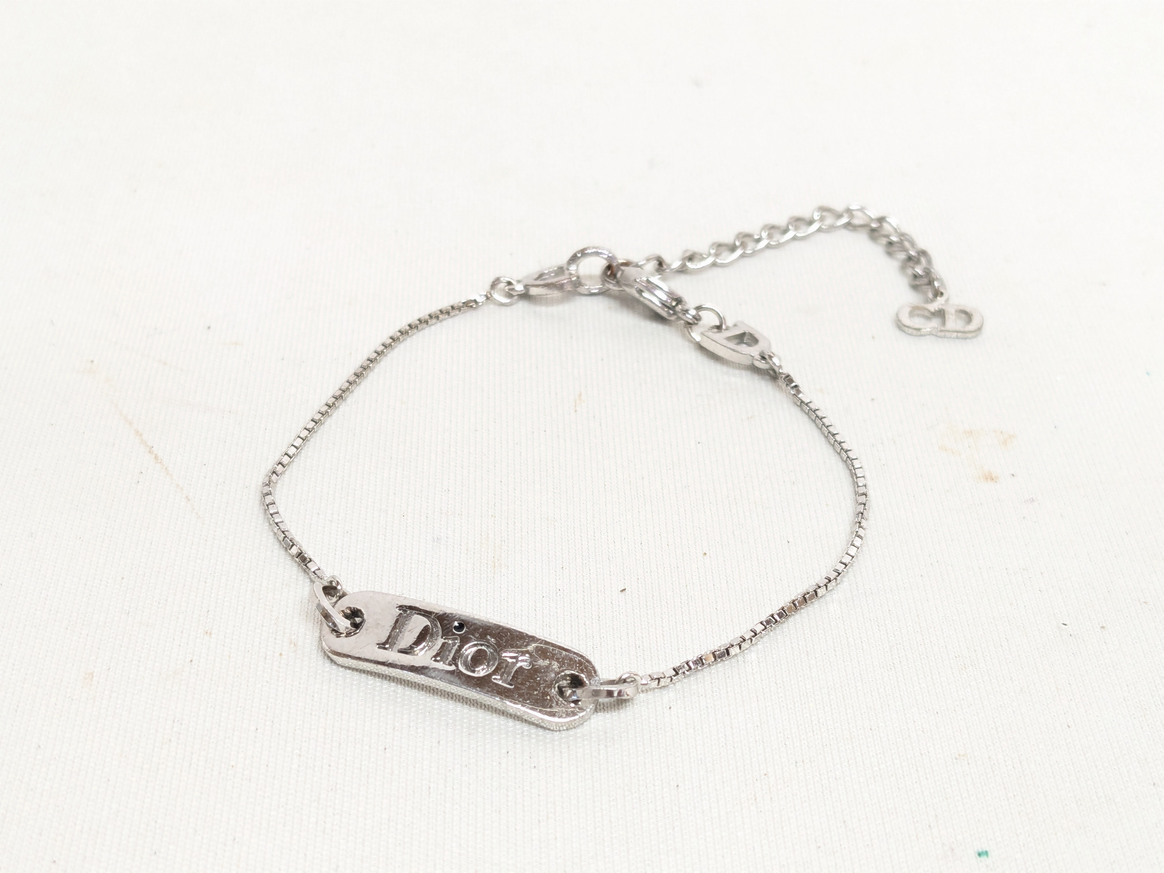 logo plate bracelet/bangle — view 2