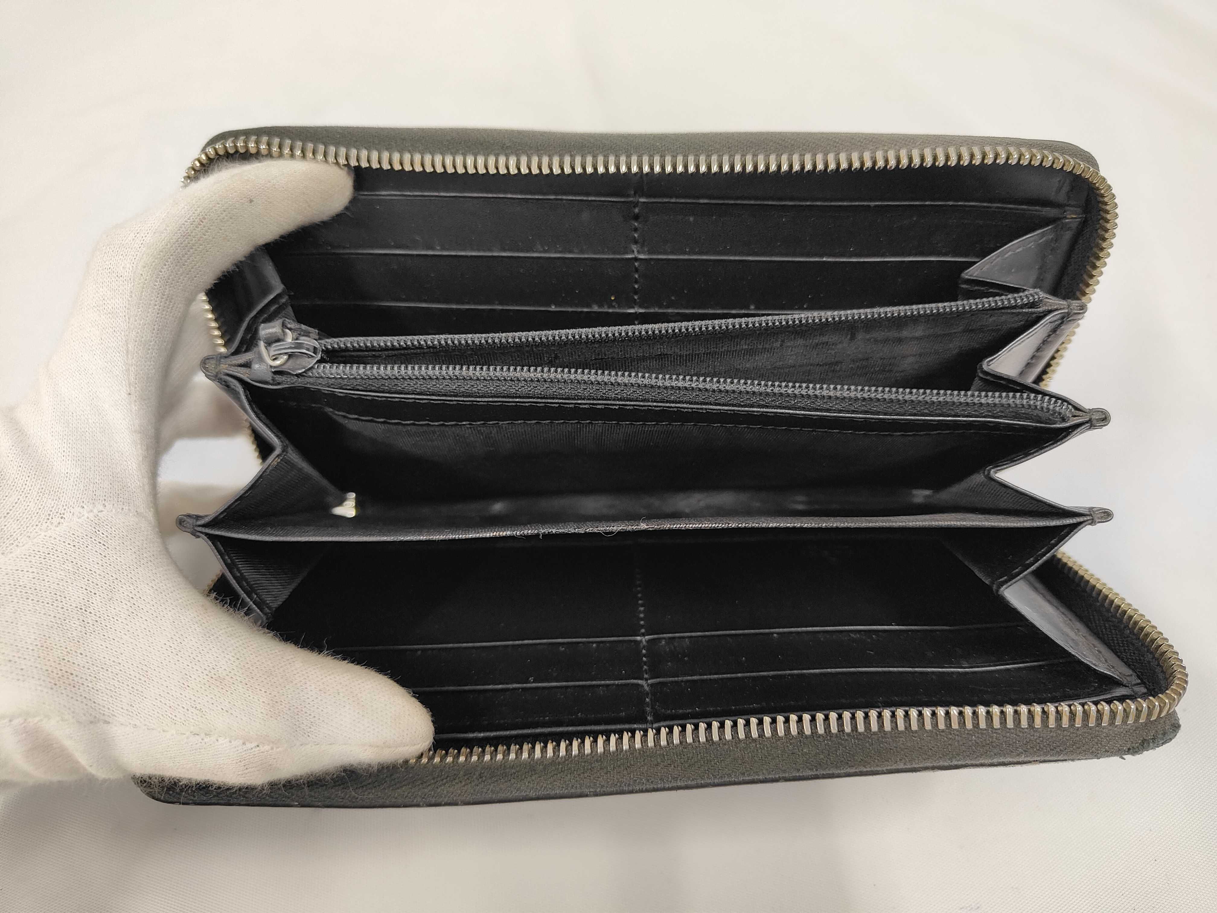 GG Supreme Sherry Long Wallet, Round, PVC, Black, 408831 — view 6