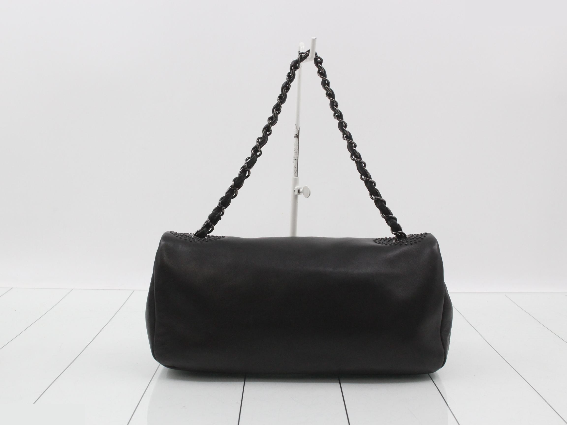 Studded Coco Mark Chain Shoulder Bag, Black, Item No. 12 — view 2