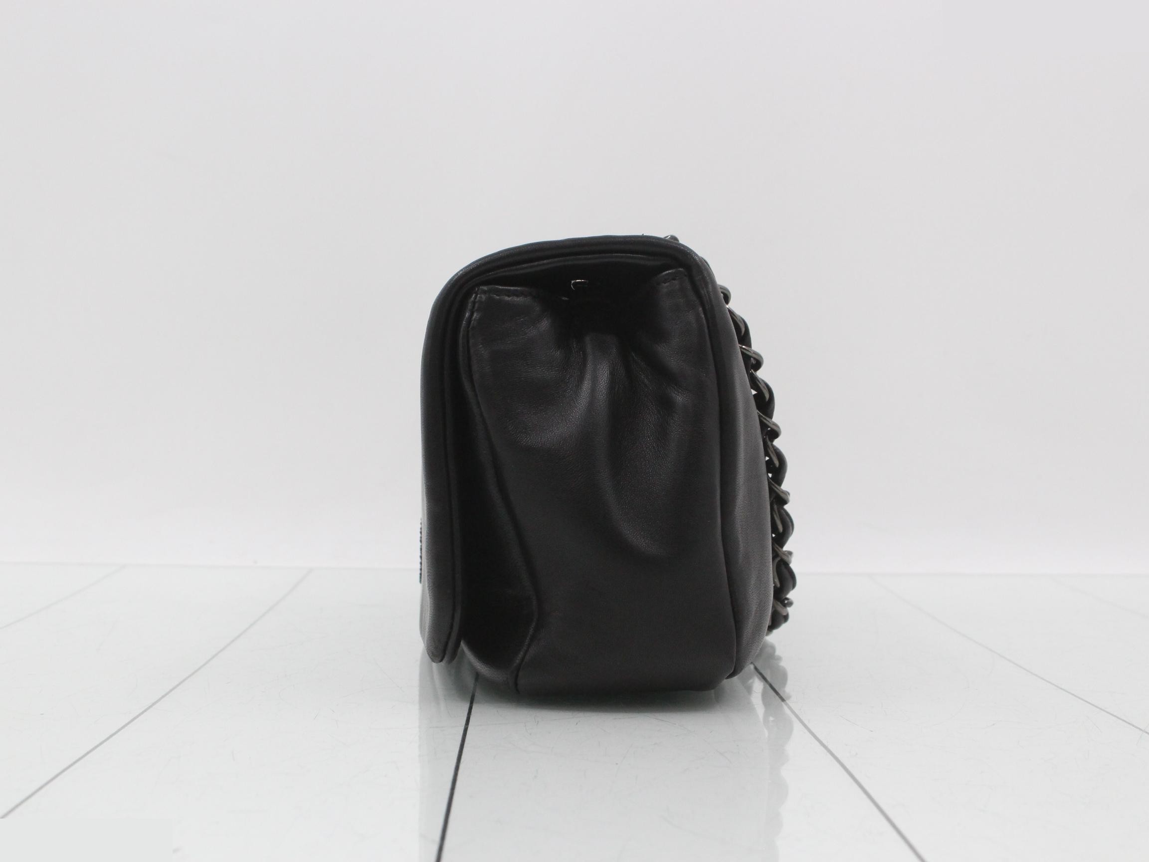 Studded Coco Mark Chain Shoulder Bag, Black, Item No. 12 — view 3