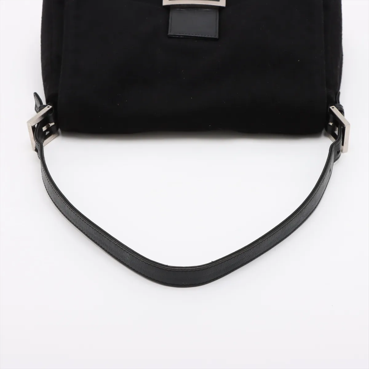 Mamma Bucket Felt x Leather Shoulder Bag Black — view 5
