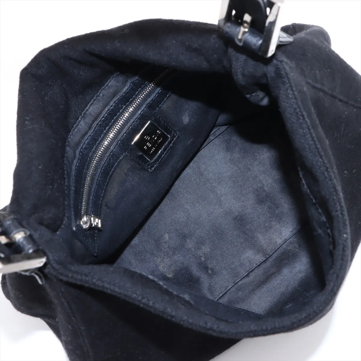 Mamma Bucket Felt x Leather Shoulder Bag Black — view 7