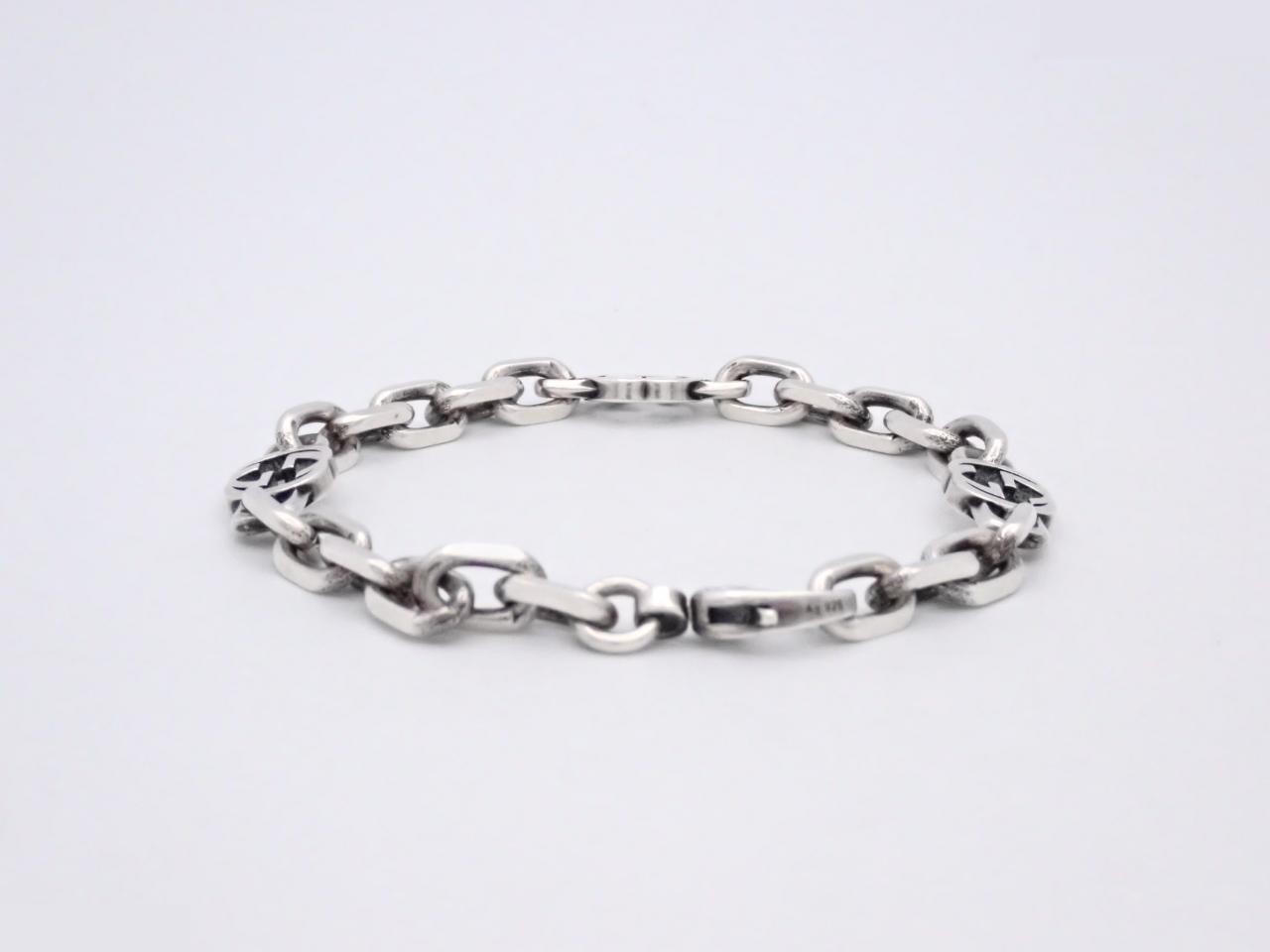 SV925 / 17.2g Interlocking Bracelet, Wrist size approx. 17cm — view 2