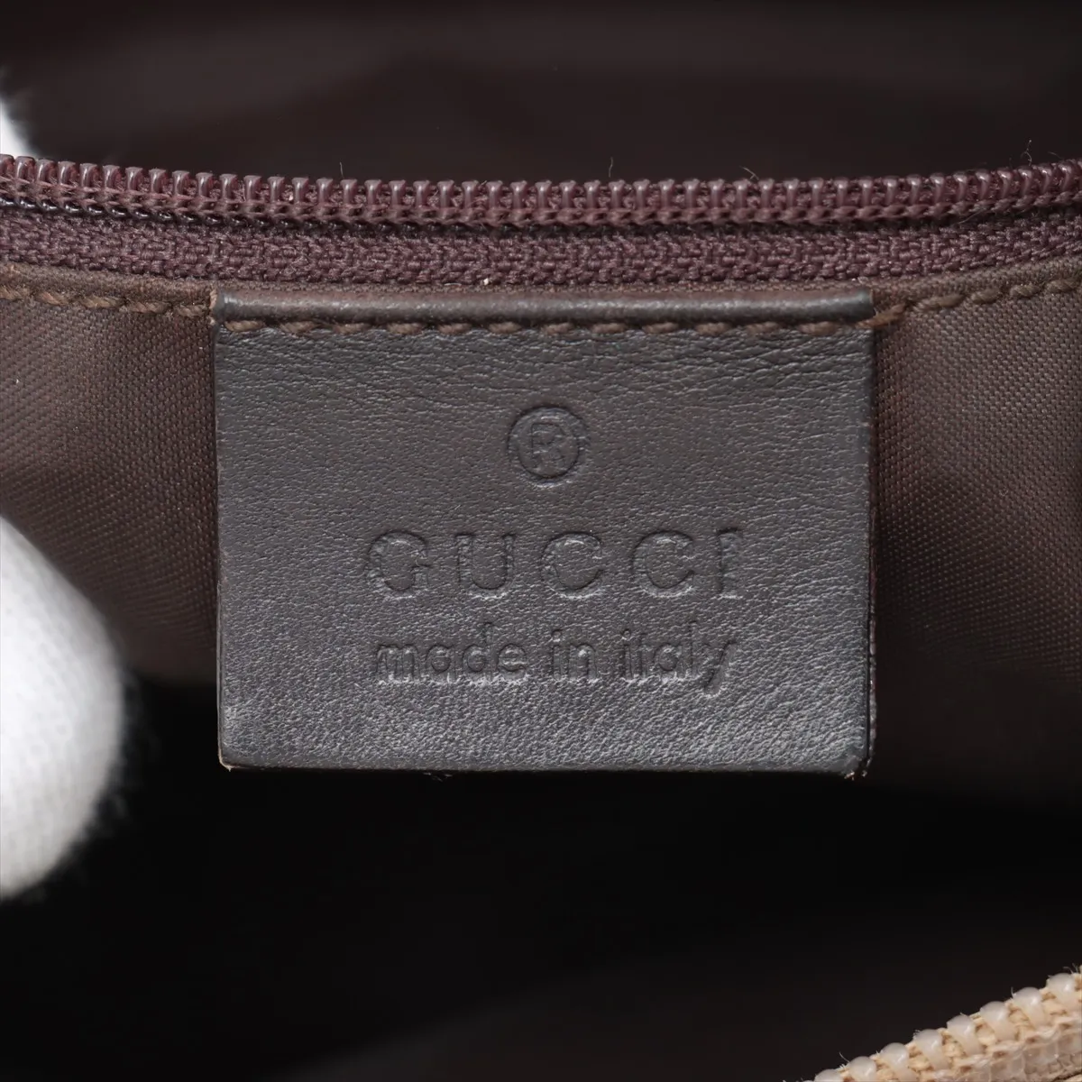 GG Canvas Bamboo Canvas x Leather Shoulder Bag Beige x Brown — view 10