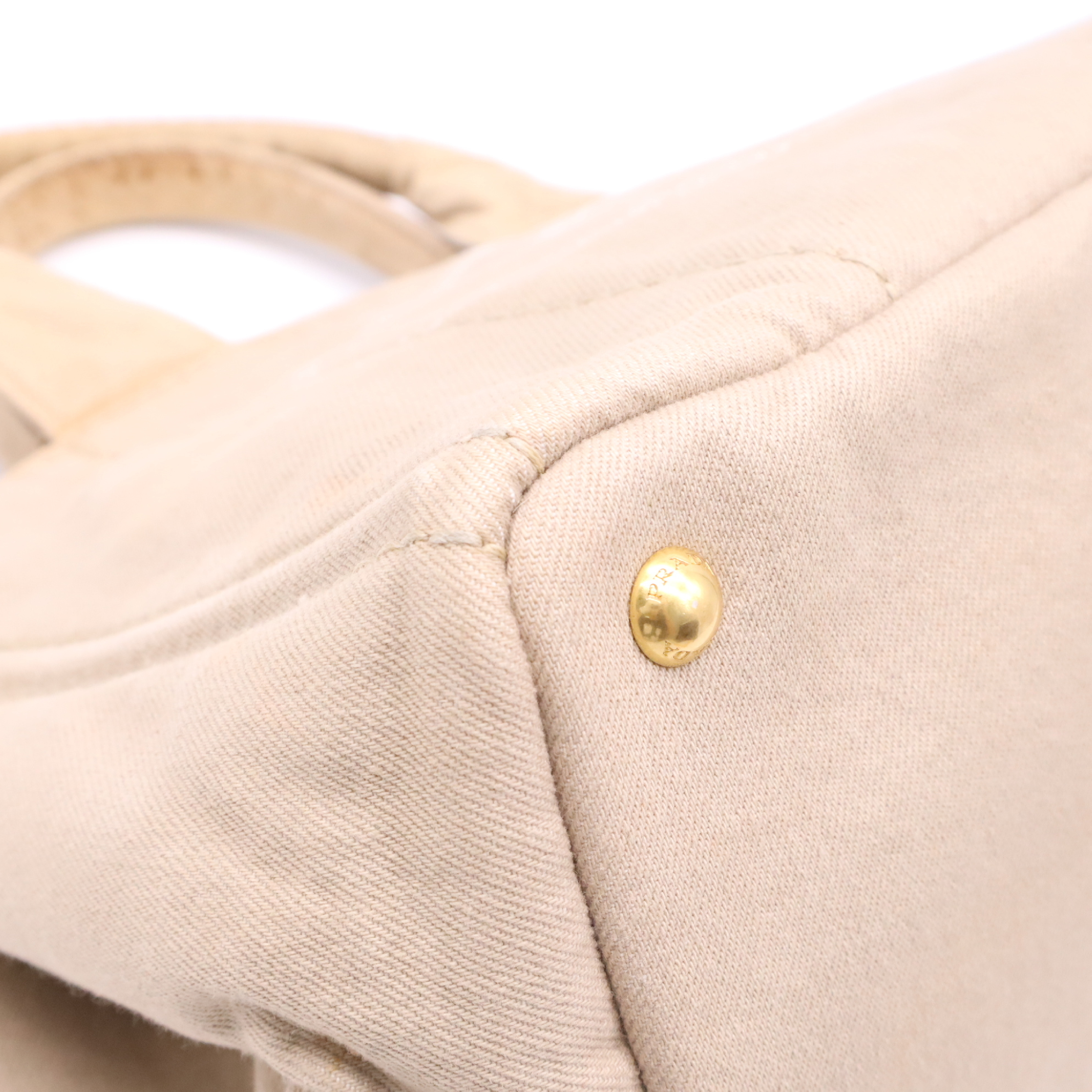 B1877B Canapa Canvas Beige Tote Bag with Dust Bag — view 8