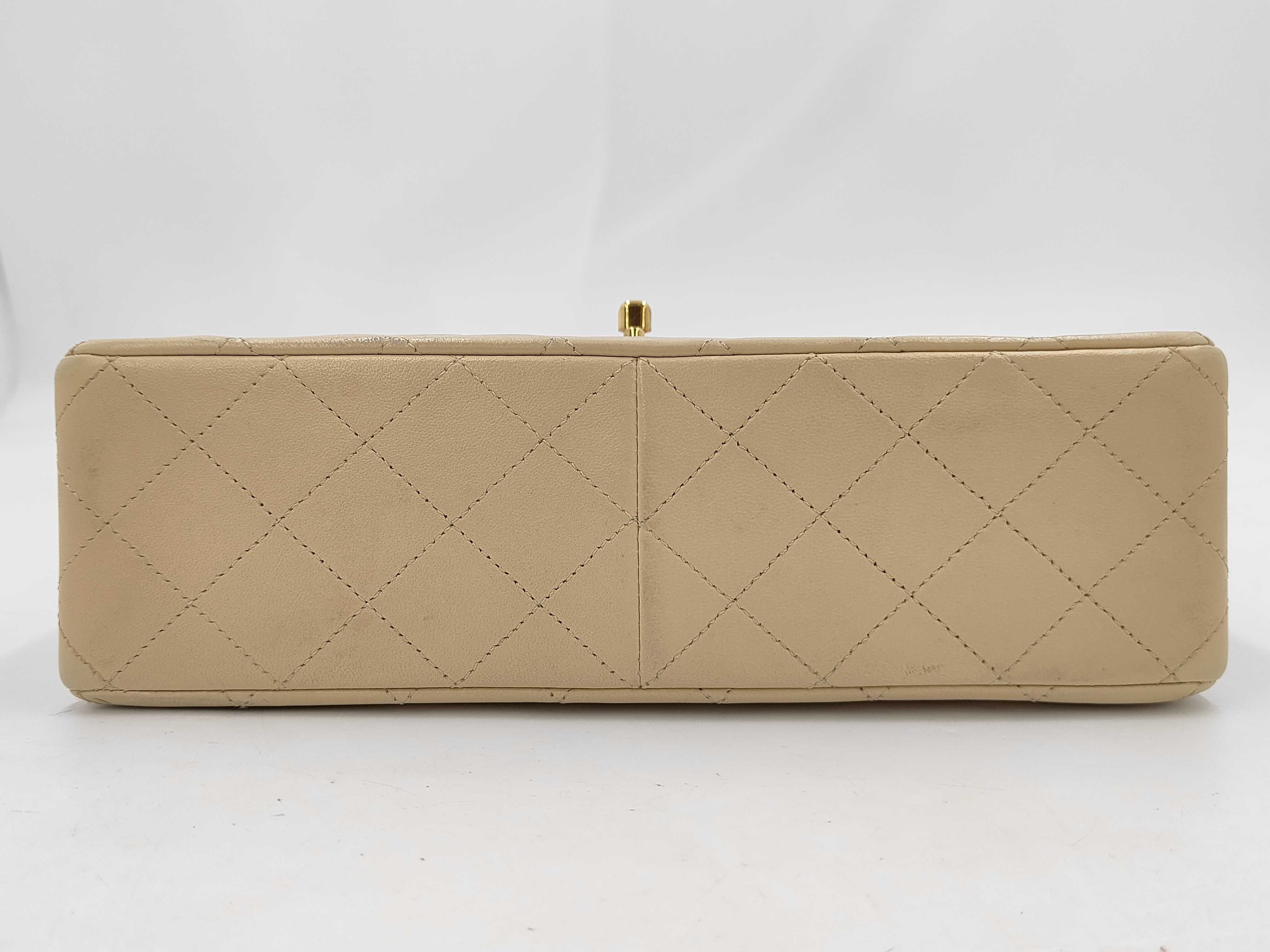 Double Flap Shoulder Bag, Medium, Beige, No. 1 — view 3