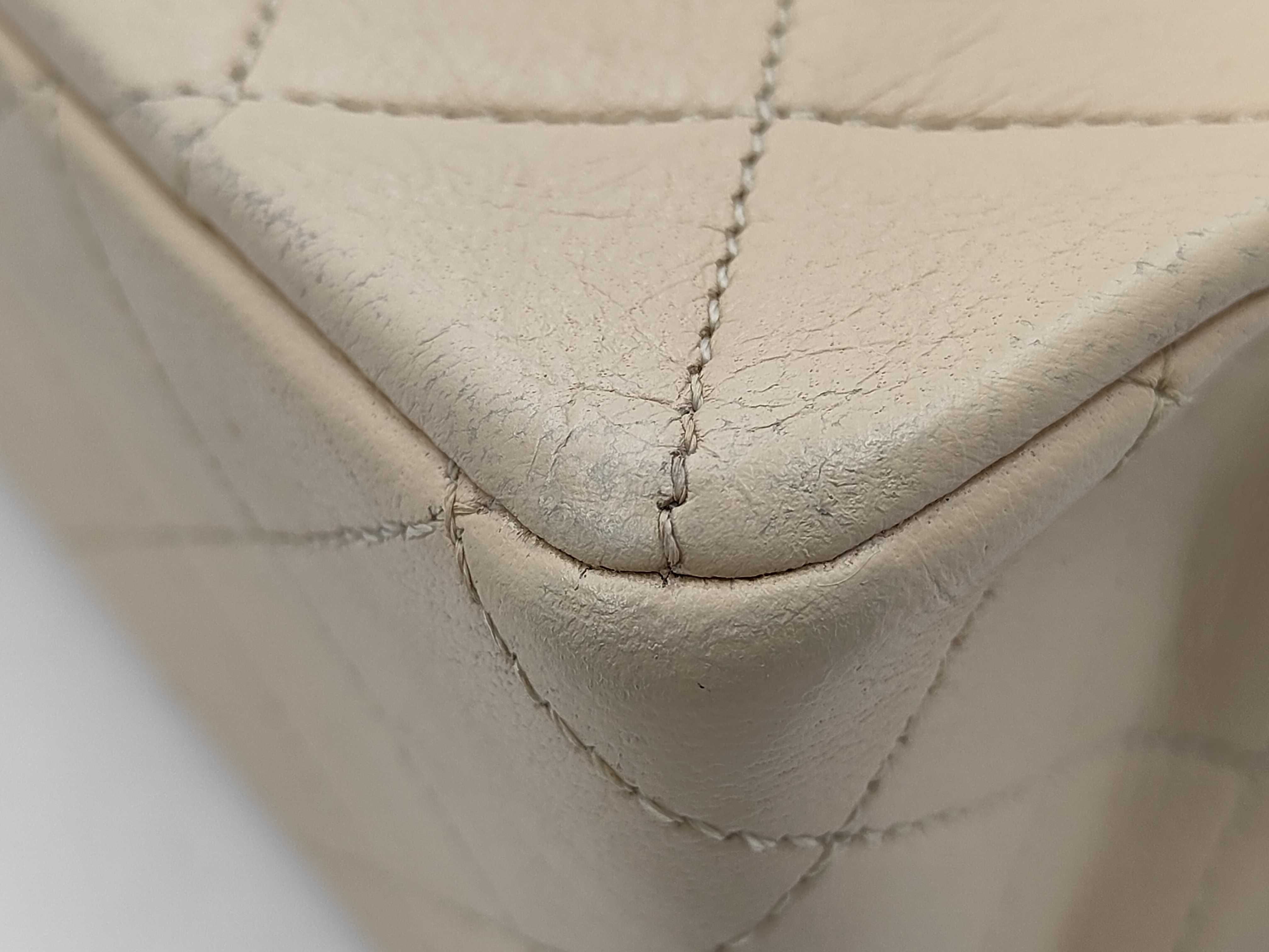 Double Flap Shoulder Bag, Medium, Beige, No. 1 — view 4