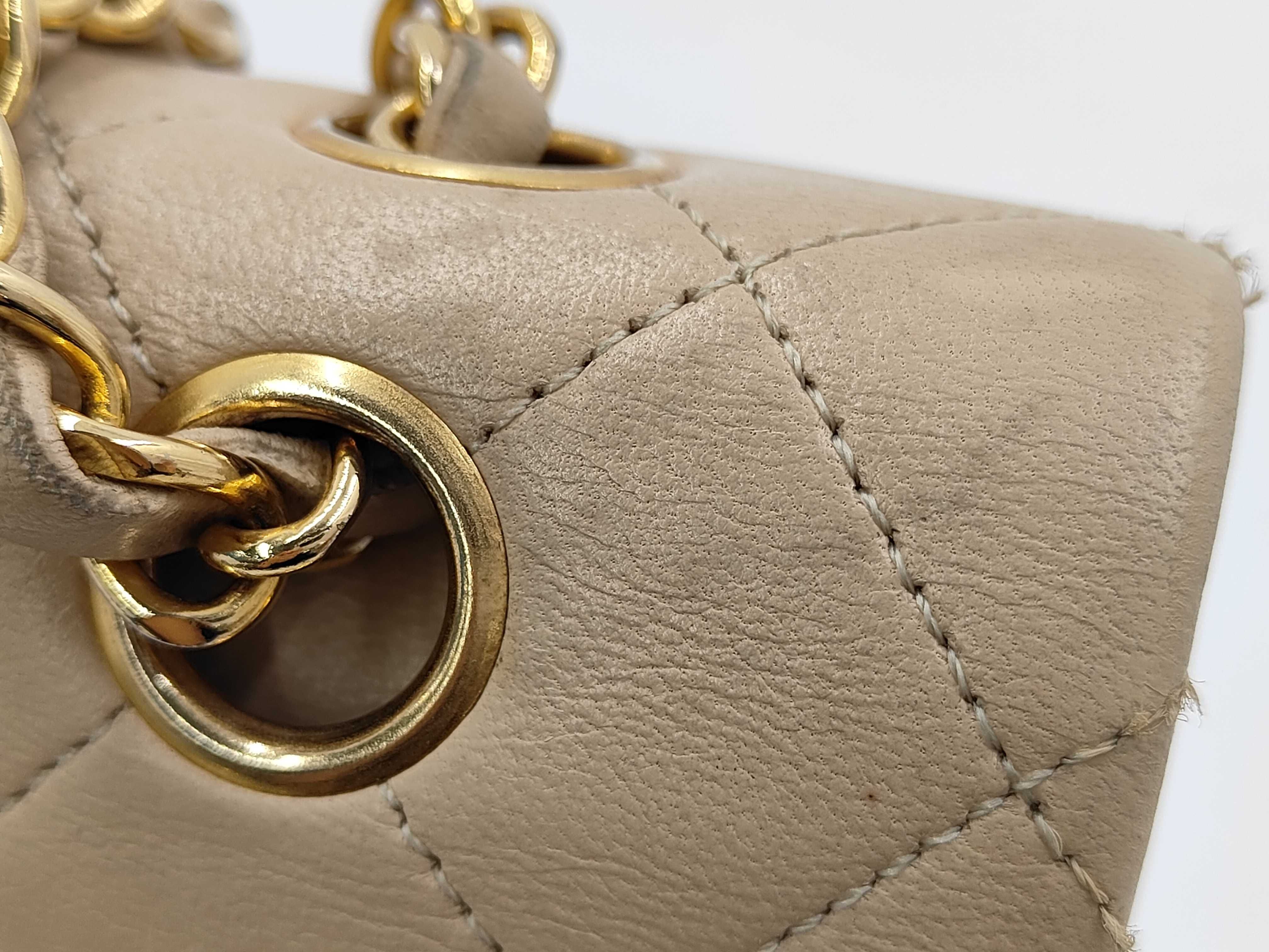 Double Flap Shoulder Bag, Medium, Beige, No. 1 — view 9