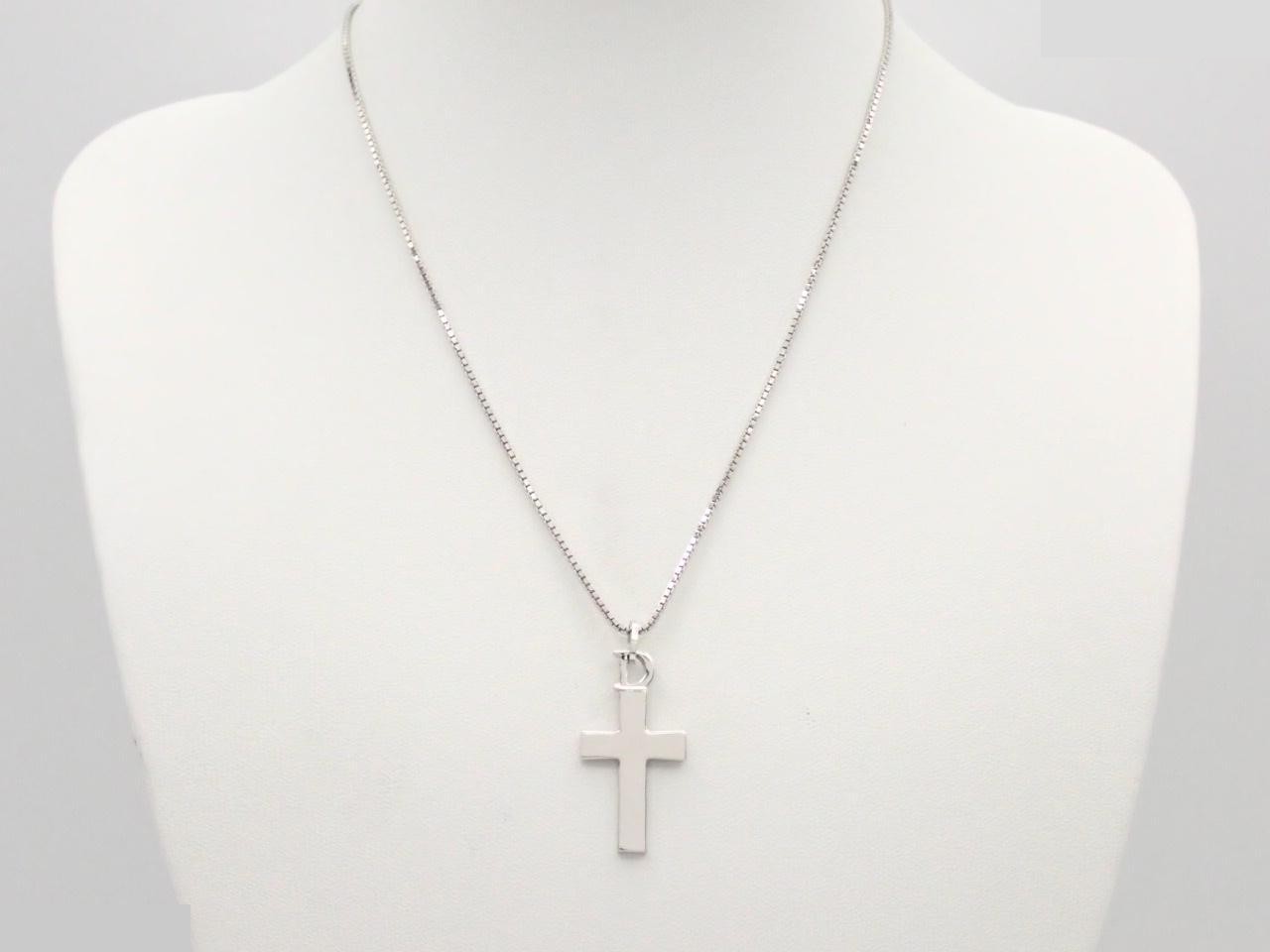 D-Cross Necklace, Silver, Chain approx. 40cm — view 3