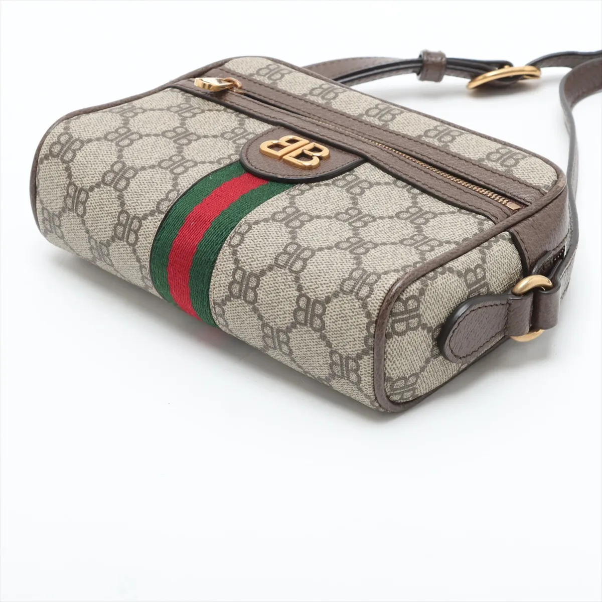 x Balenciaga The Hacker Project PVC x Leather Shoulder Bag Beige x Brown 680128 — view 3