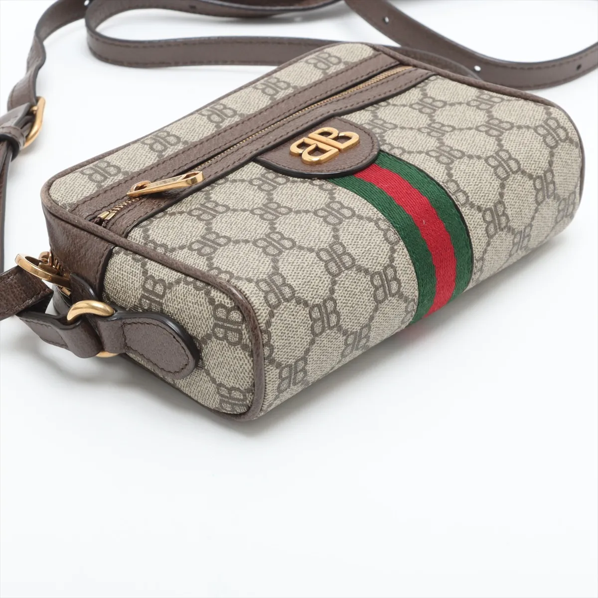 x Balenciaga The Hacker Project PVC x Leather Shoulder Bag Beige x Brown 680128 — view 4