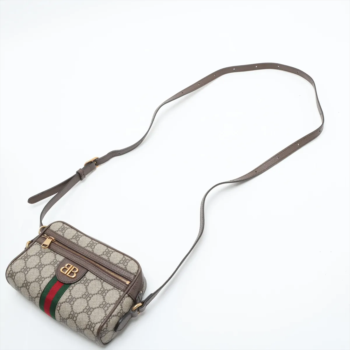 x Balenciaga The Hacker Project PVC x Leather Shoulder Bag Beige x Brown 680128 — view 5