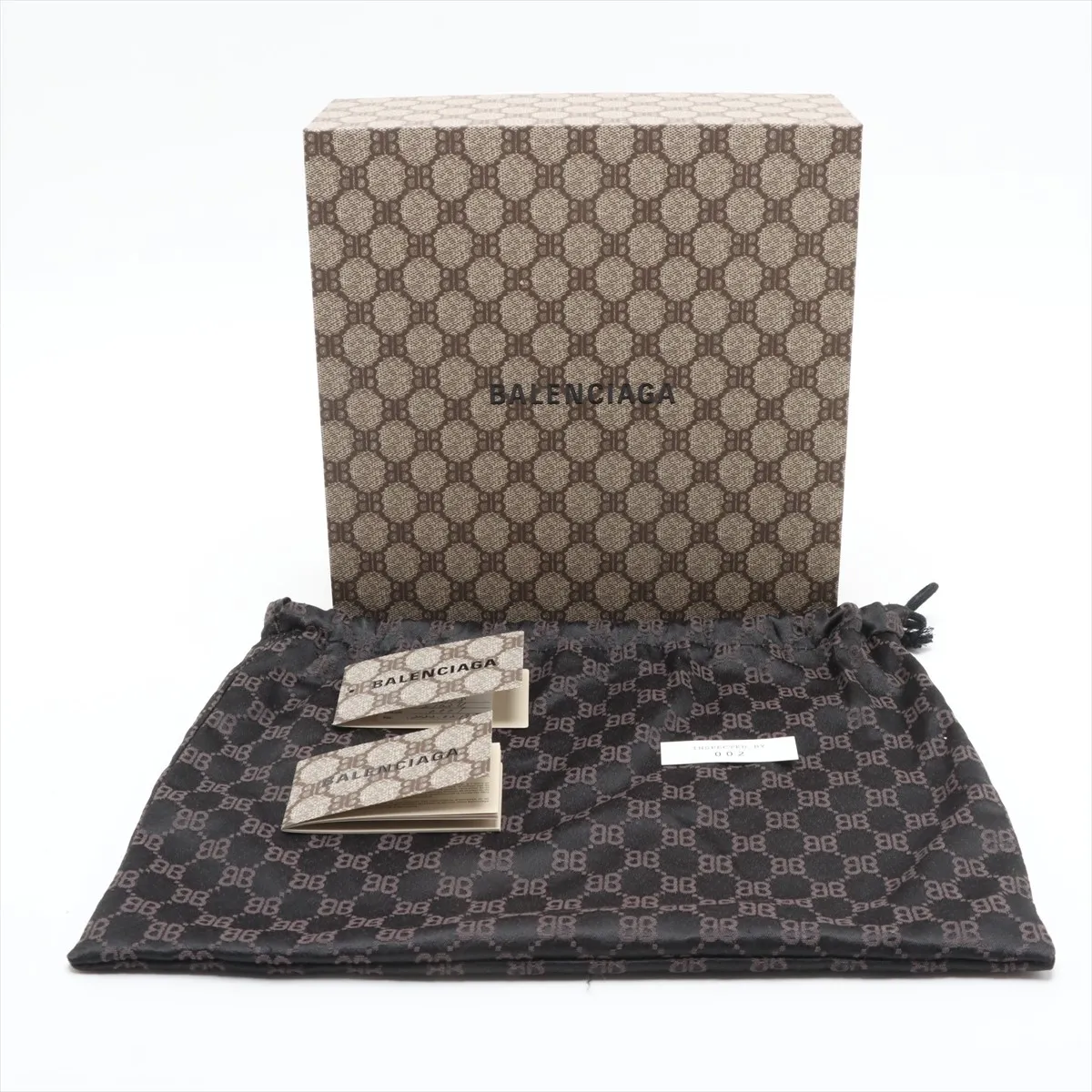 x Balenciaga The Hacker Project PVC x Leather Shoulder Bag Beige x Brown 680128 — view 10
