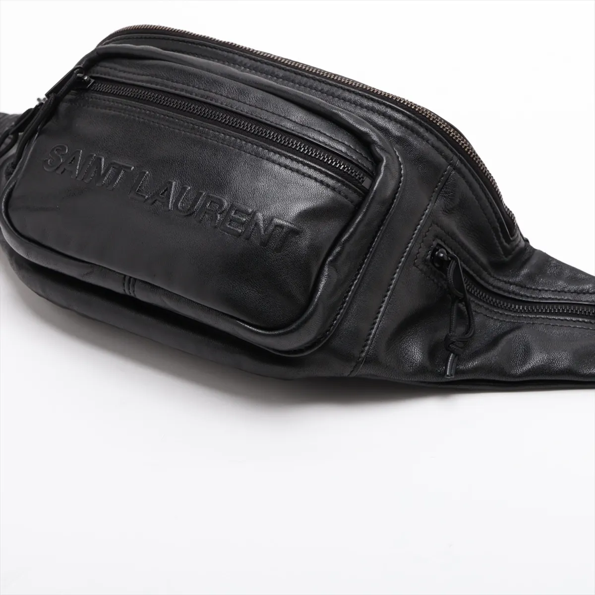 Nux 581375 Leather Waist Pouch, Black — view 3