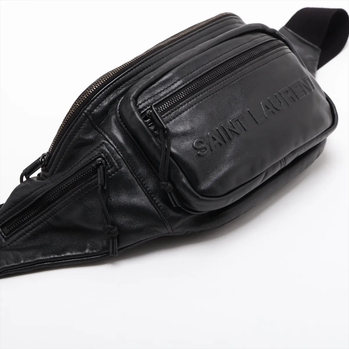 Nux 581375 Leather Waist Pouch, Black — view 4