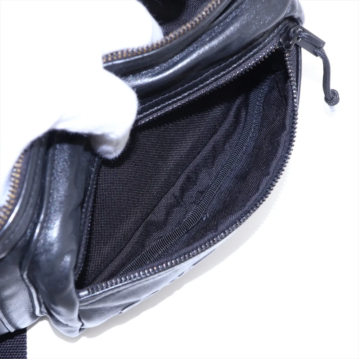 Nux 581375 Leather Waist Pouch, Black — view 7