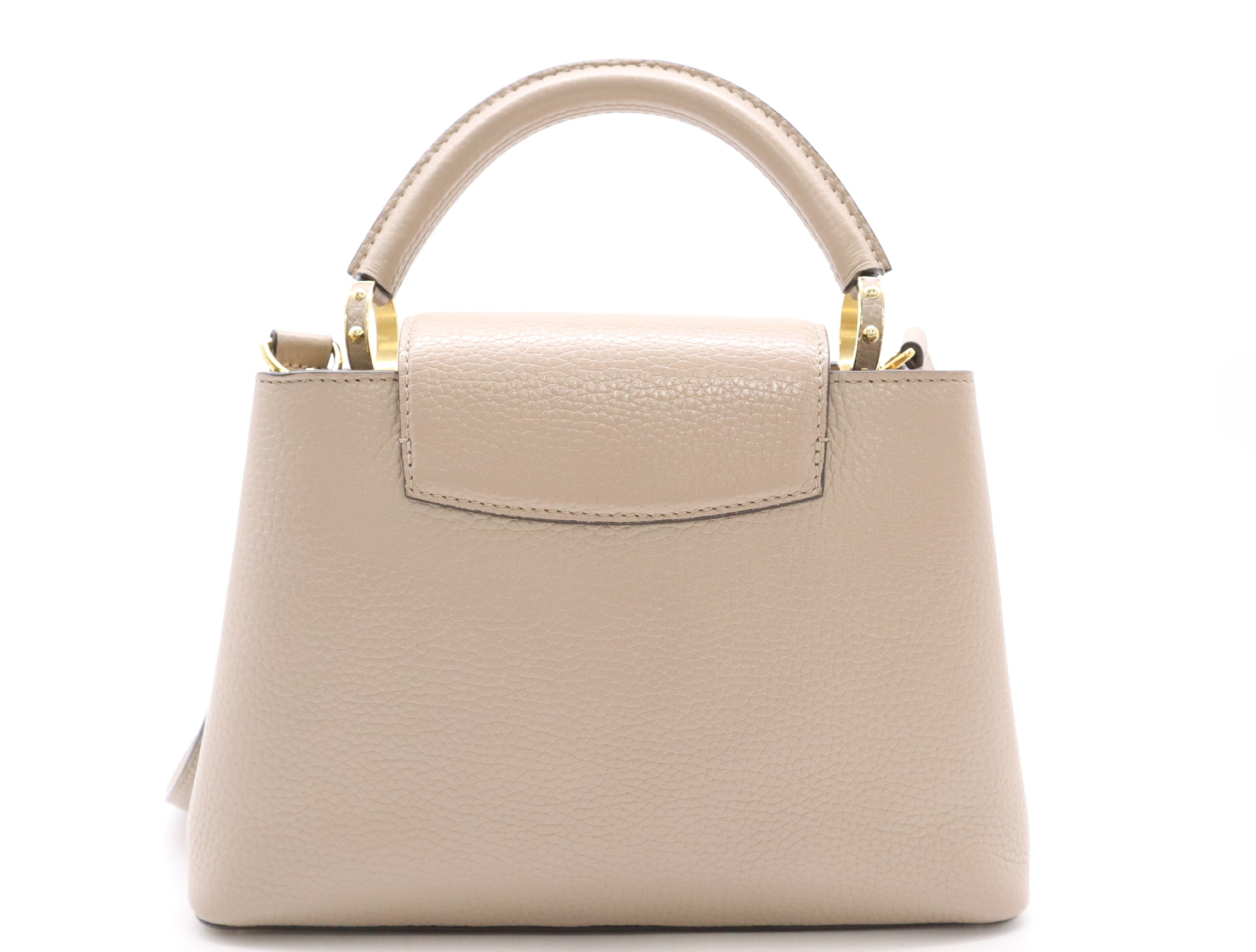 M24736 Taurillon Capucines BB Galet Handbag (RFID detected, no serial tag, includes shoulder strap, box, and dust bag) — view 2