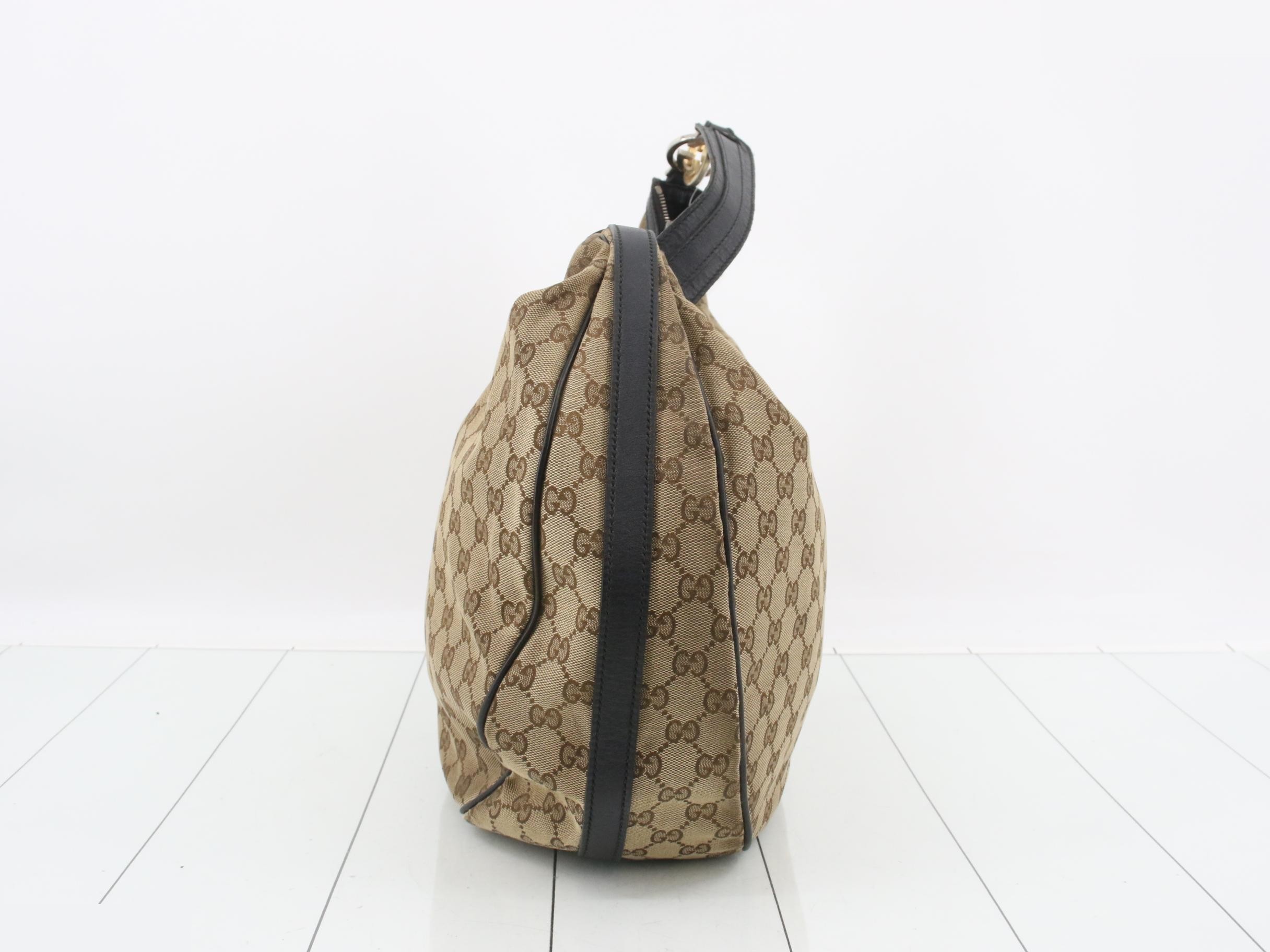 GG Twins Hobo Bag, GG Canvas Leather, Beige — view 3