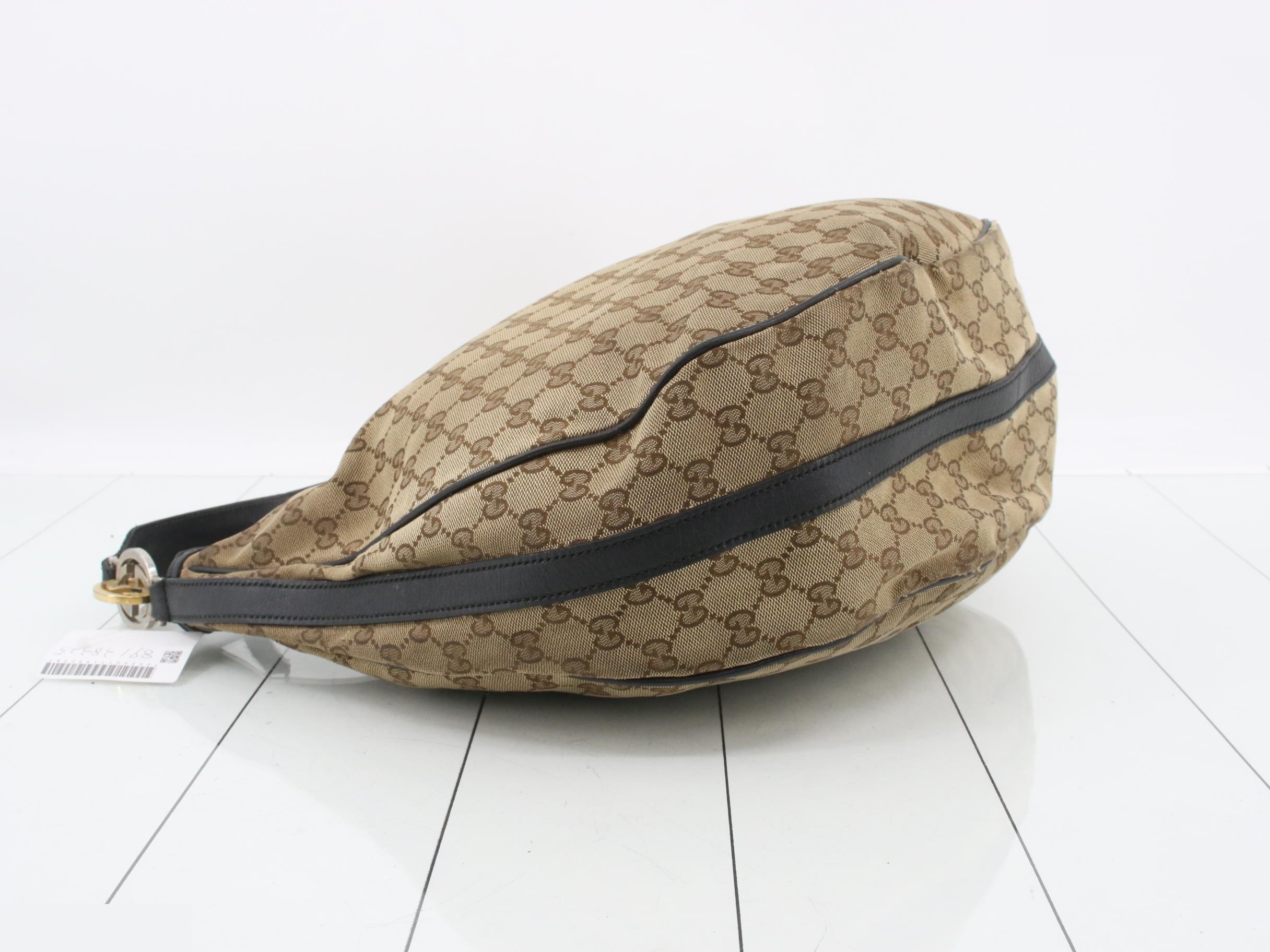 GG Twins Hobo Bag, GG Canvas Leather, Beige — view 5