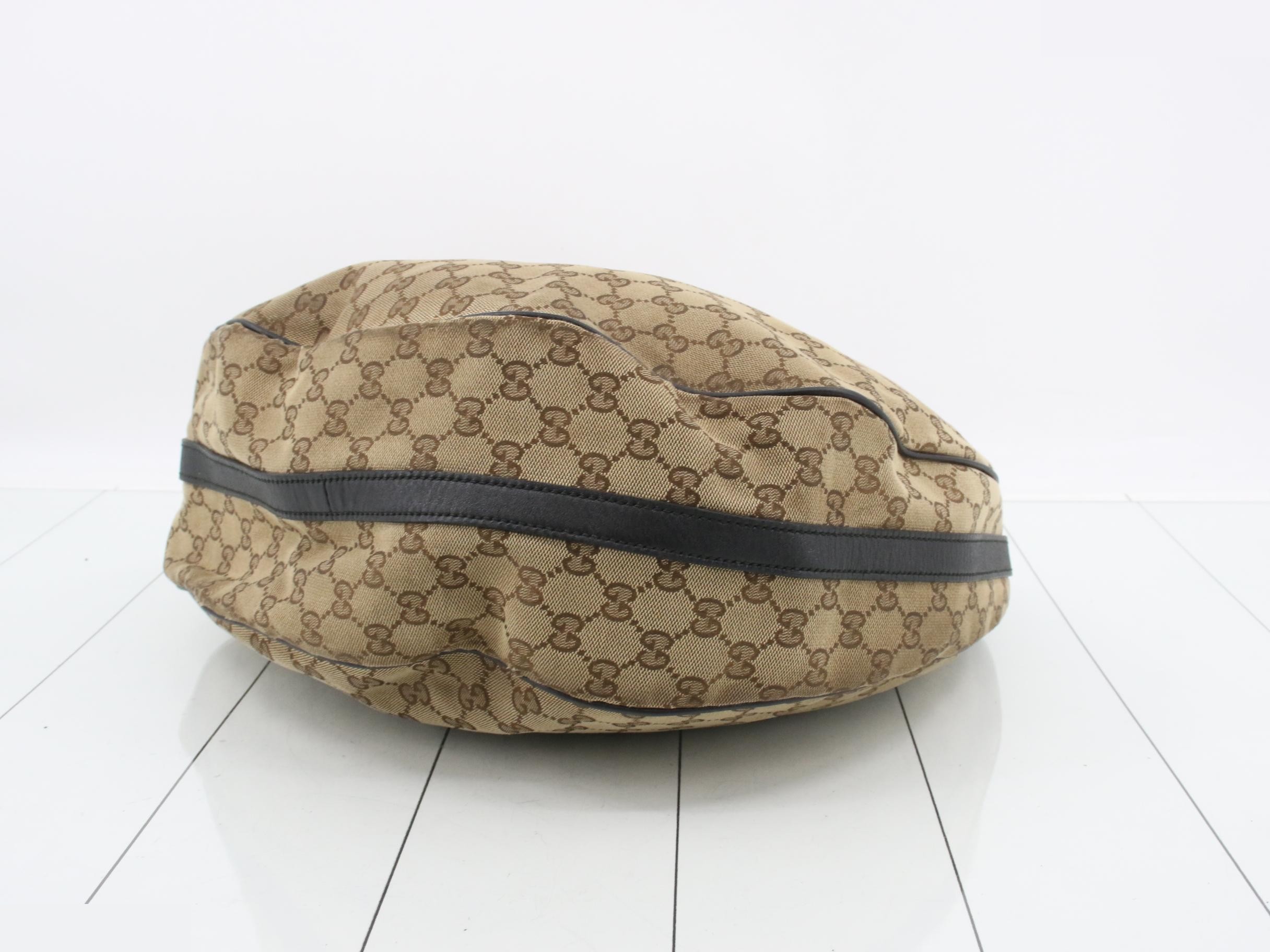 GG Twins Hobo Bag, GG Canvas Leather, Beige — view 6