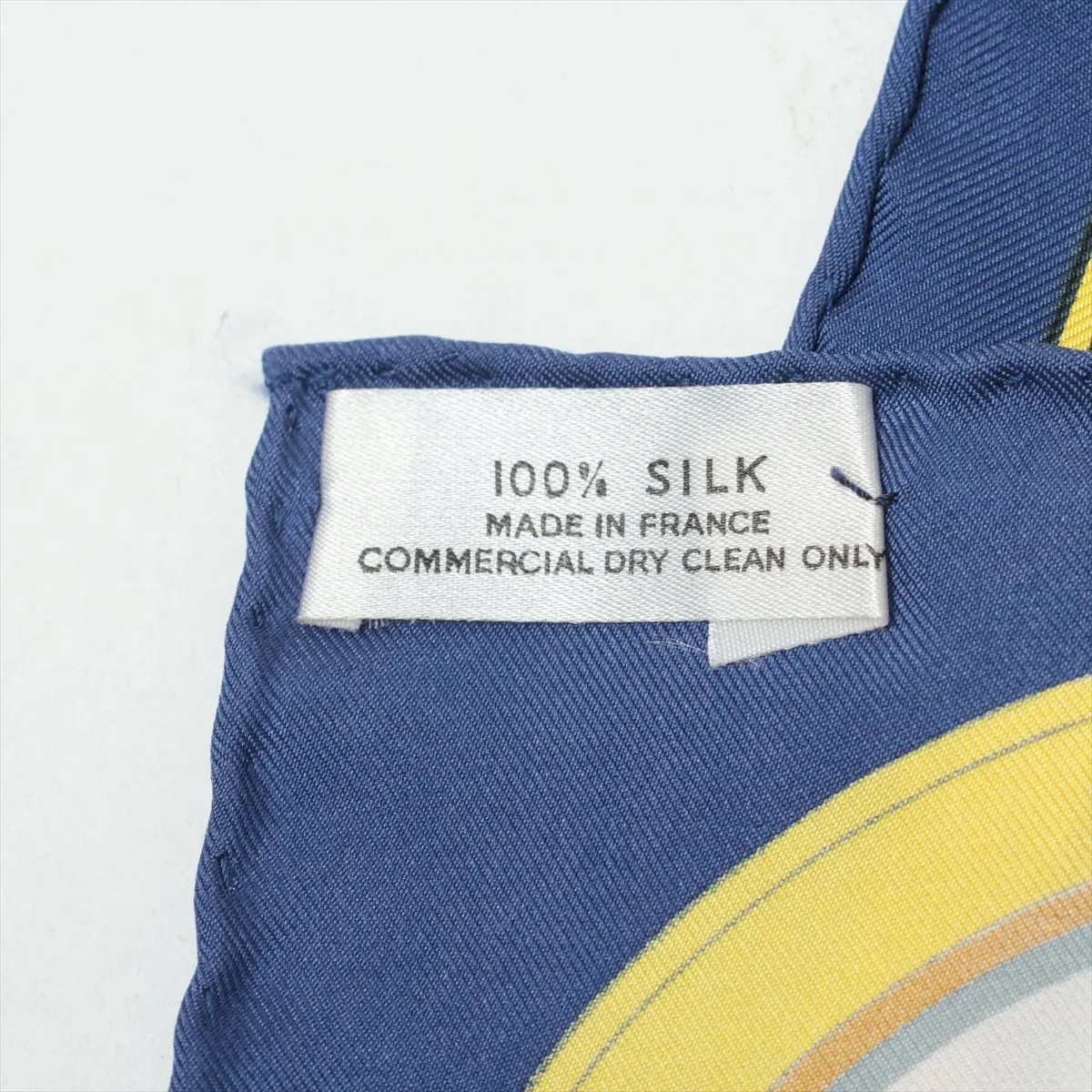 Carre 90 GRAND APPARAT Dressed Horse Scarf Silk Yellow x Blue — view 7
