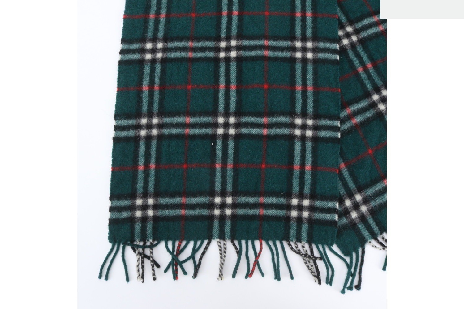 100% Cashmere Check Pattern Scarf — view 3