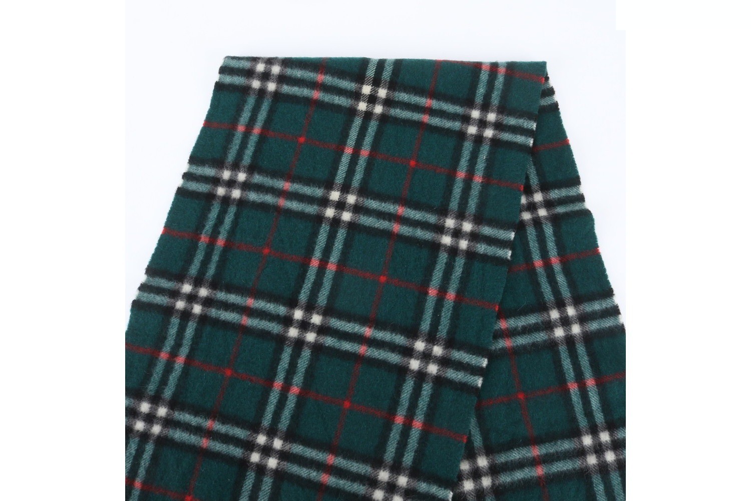 100% Cashmere Check Pattern Scarf — view 4