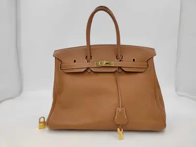 Birkin 35 Brown with Gold Hardware L Handbag