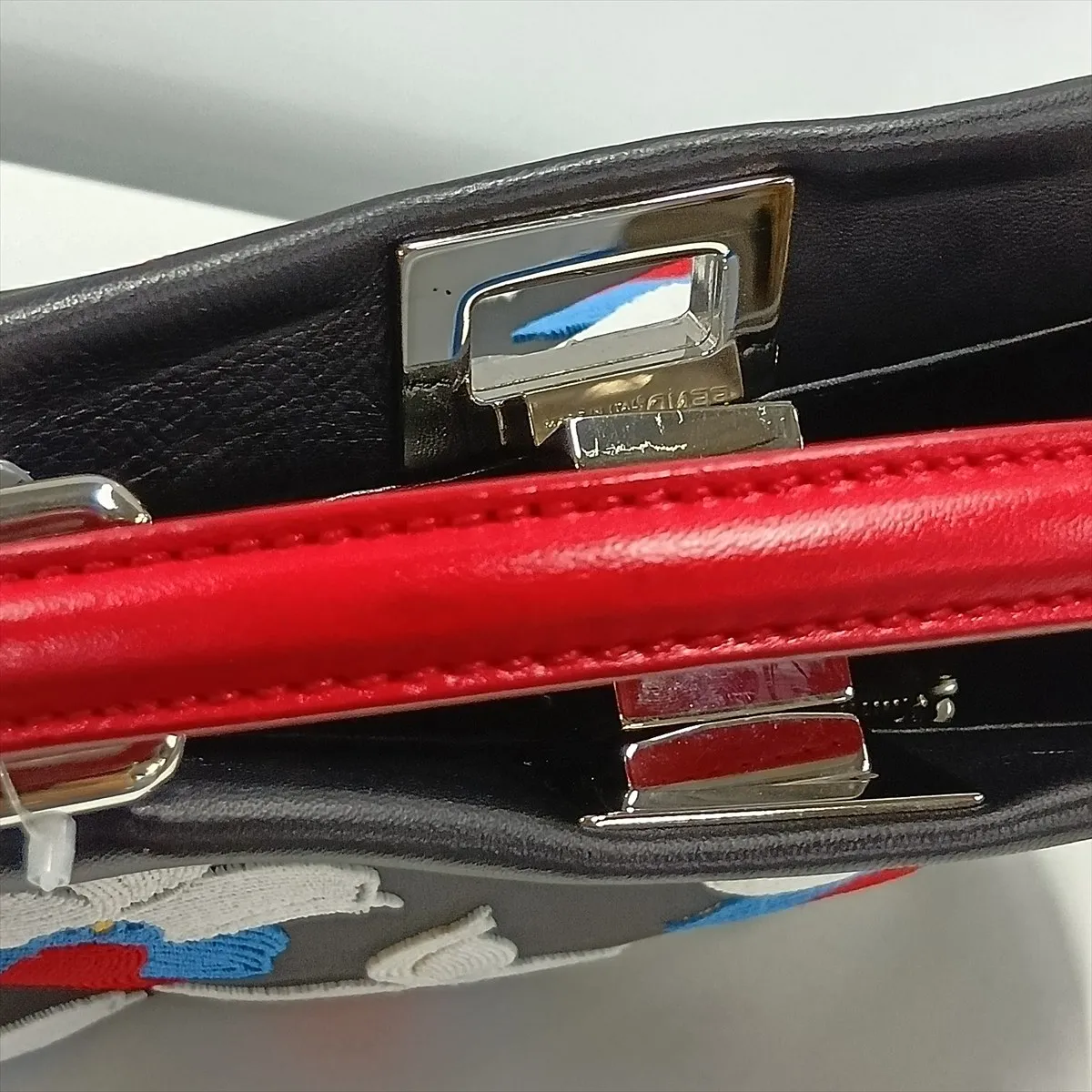 Mini Peekaboo Leather 2-Way Handbag, Black 8BN244 — view 14