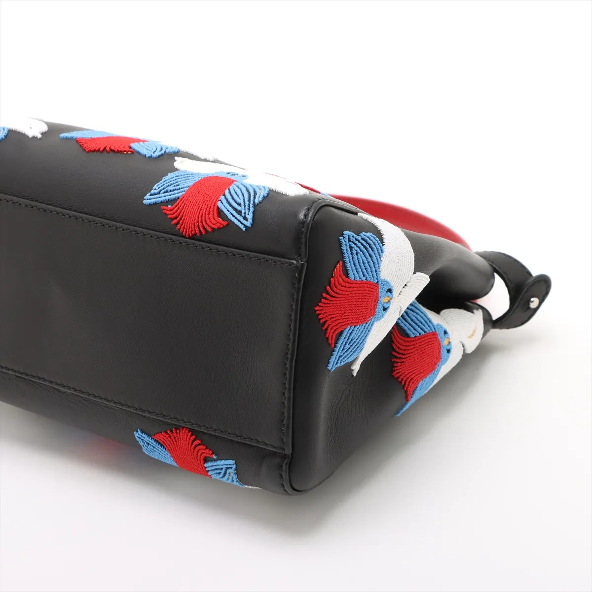 Mini Peekaboo Leather 2-Way Handbag, Black 8BN244 — view 3