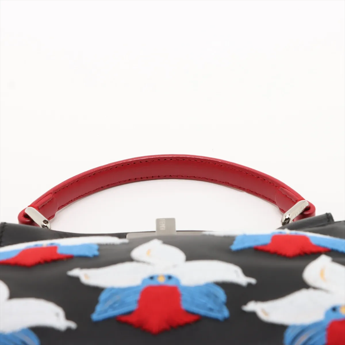 Mini Peekaboo Leather 2-Way Handbag, Black 8BN244 — view 6