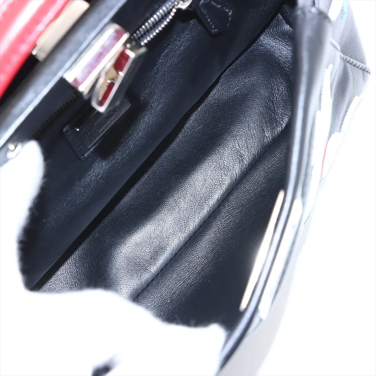 Mini Peekaboo Leather 2-Way Handbag, Black 8BN244 — view 9